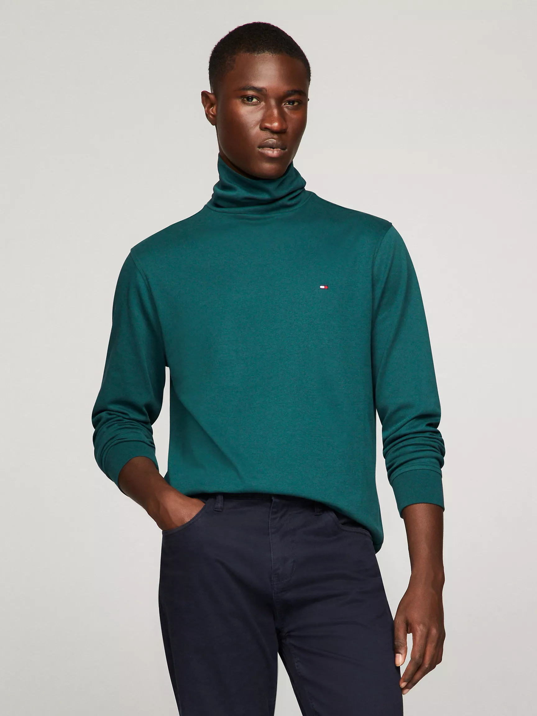 Мужская водолазка Tommy Hilfiger, Водолазка с длинным рукавом из интерлока