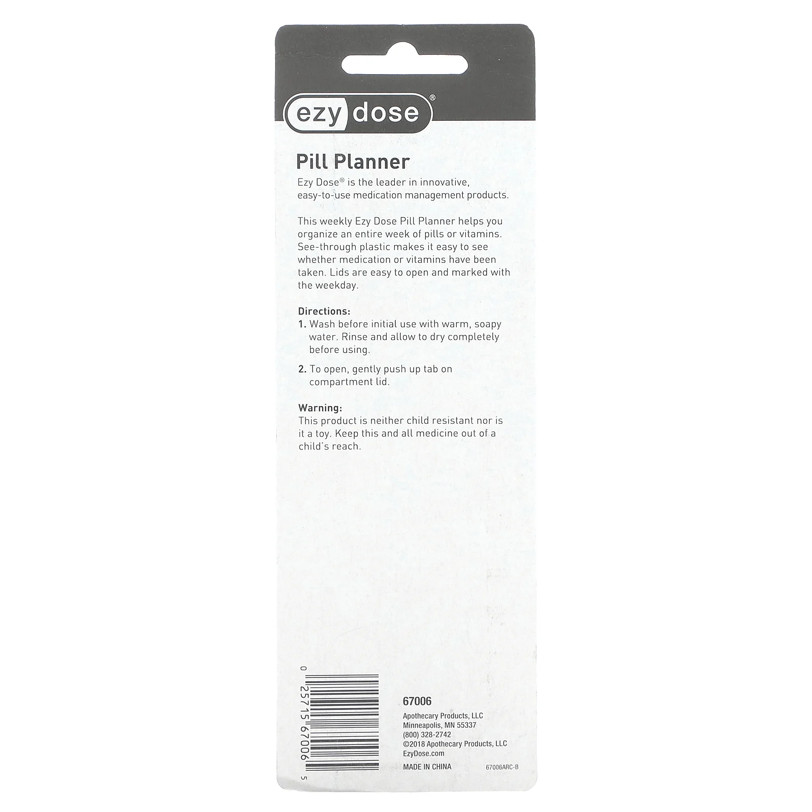 Ezy Dose, органайзер для таблеток, большой, 1 шт.