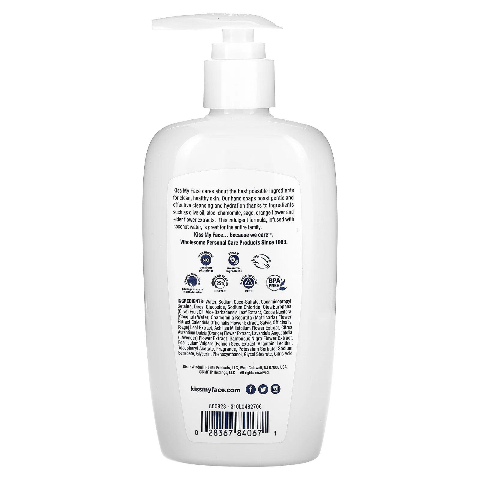 Kiss My Face, мыло для рук, с кокосом, 266 мл (9 жидк. унций)