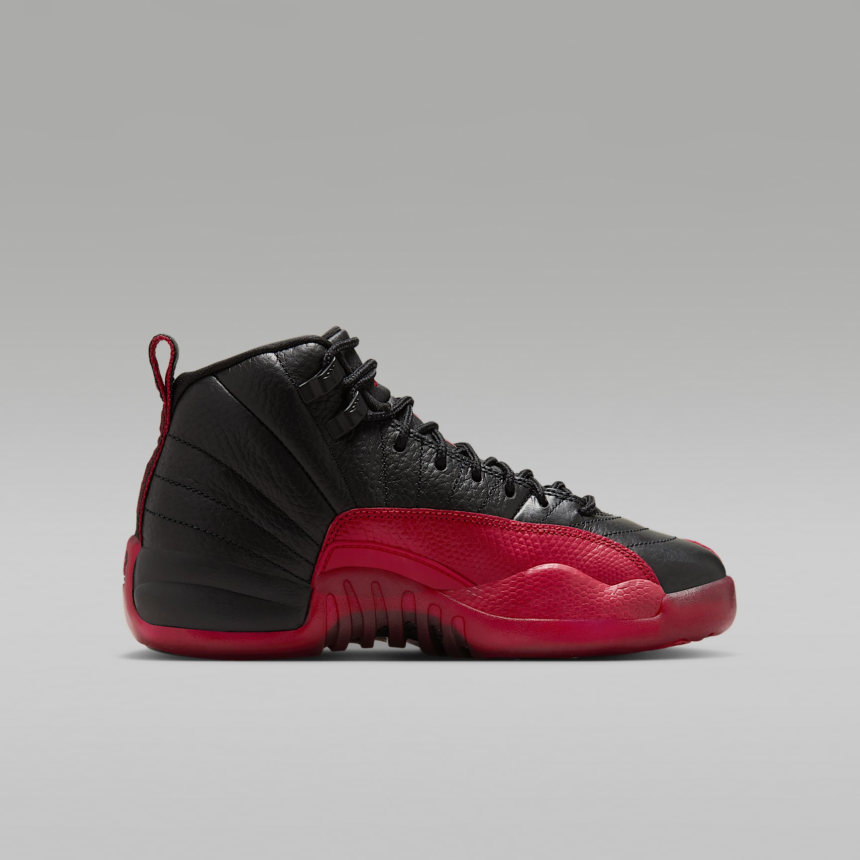 Air Jordan 12 Retro "Black and Varsity Red" Big Kids' Shoes
