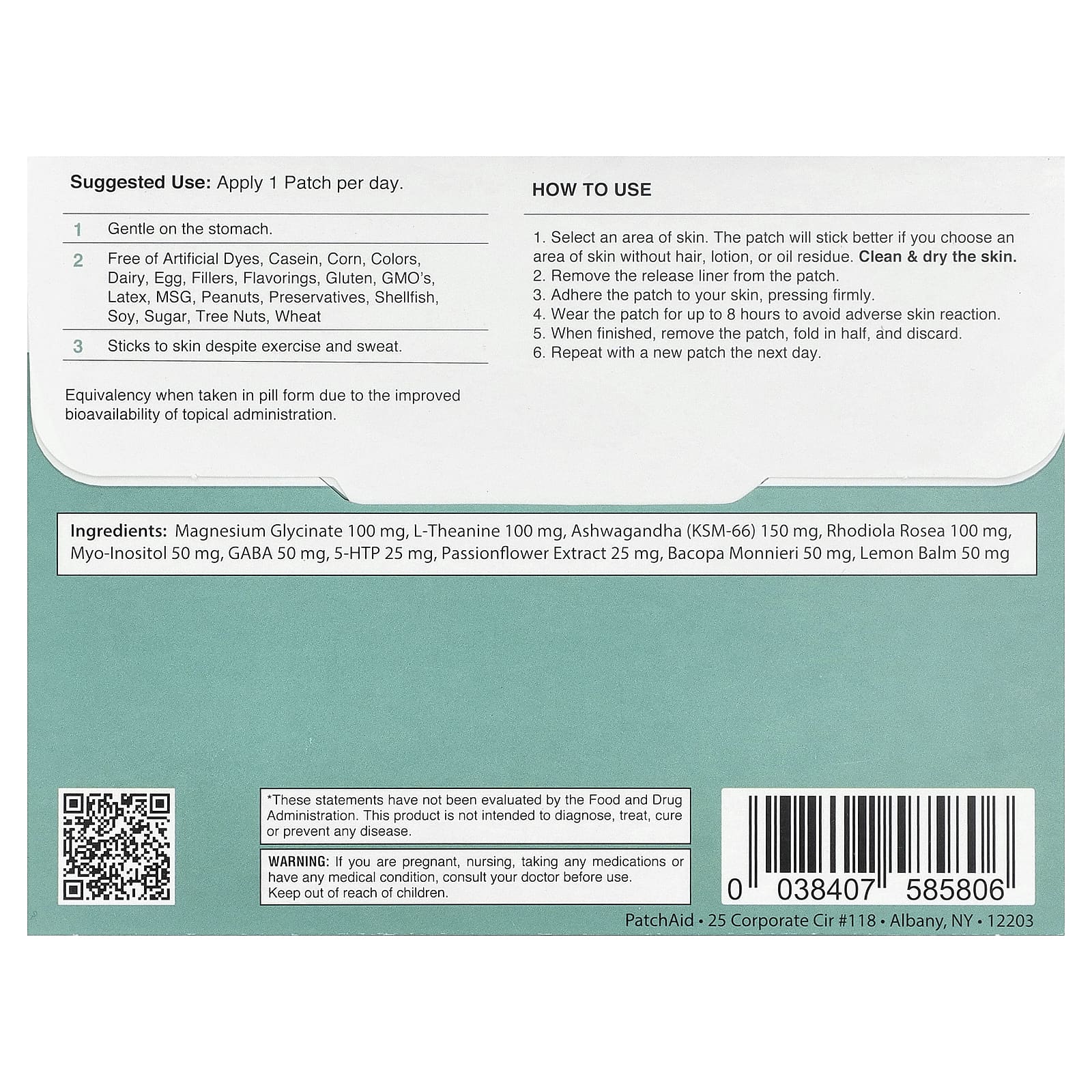 PatchAid, MagniCalm Advanced Patch, улучшенный патч, 30 патчей