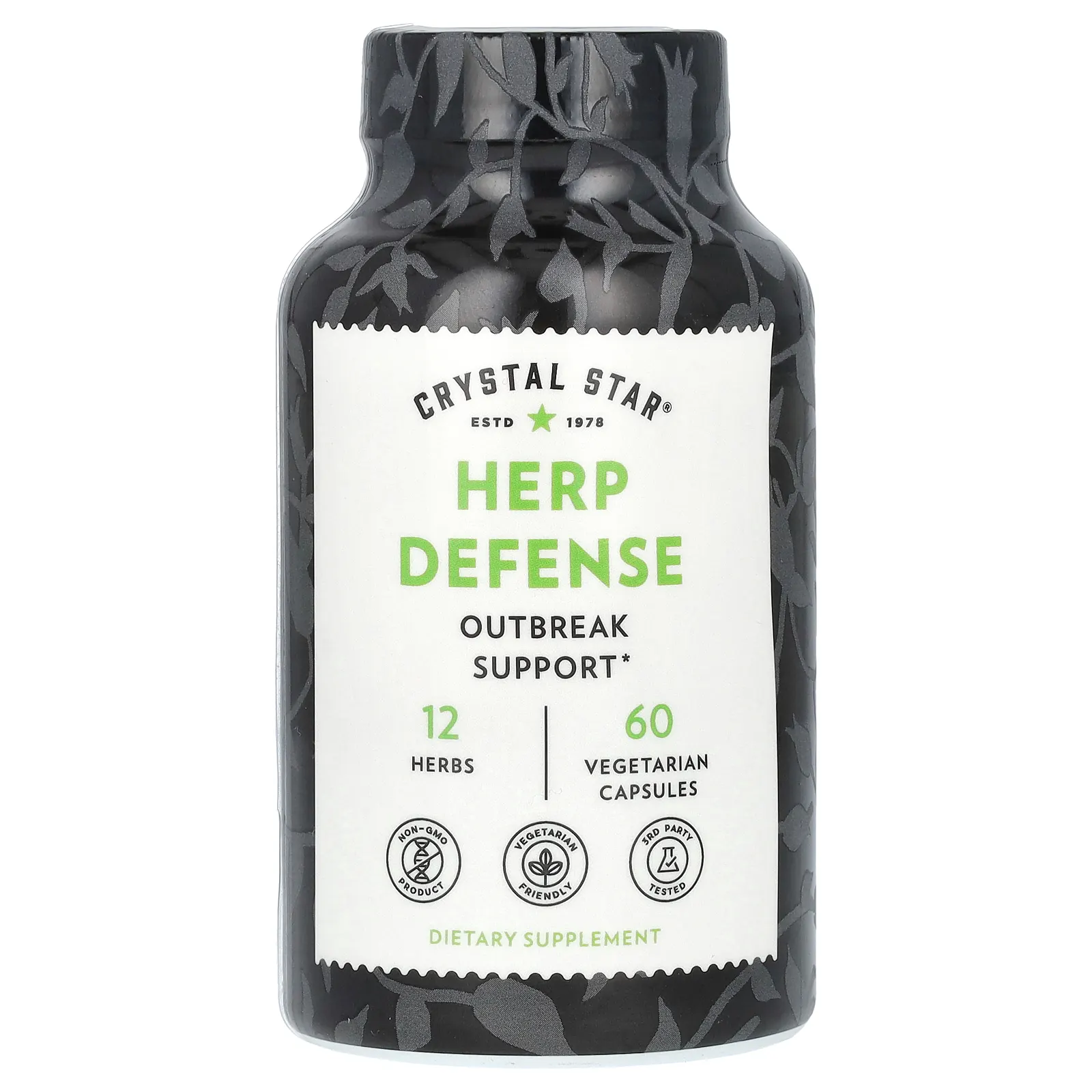 Crystal Star, Herp Defense, 60 вегетарианских капсул