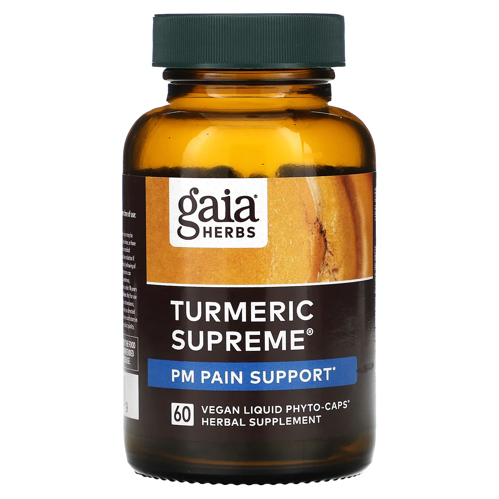 Gaia Herbs, Turmeric Supreme, PM для поддержки боли, 60 веганских жидких фитокапсул