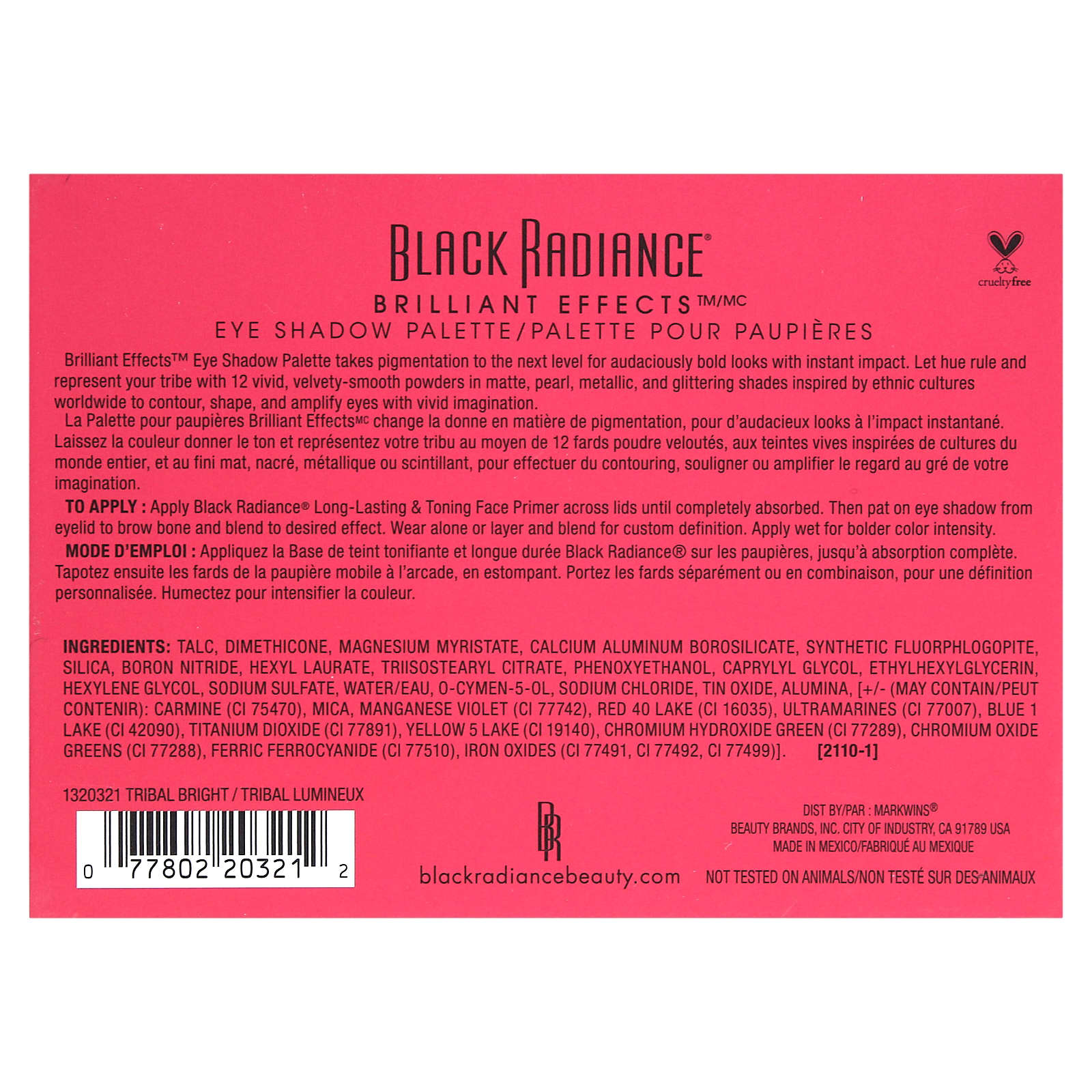 Black Radiance, палитра теней для век Brilliant Effects, Tribal Bright, 11 г (0,38 унции)