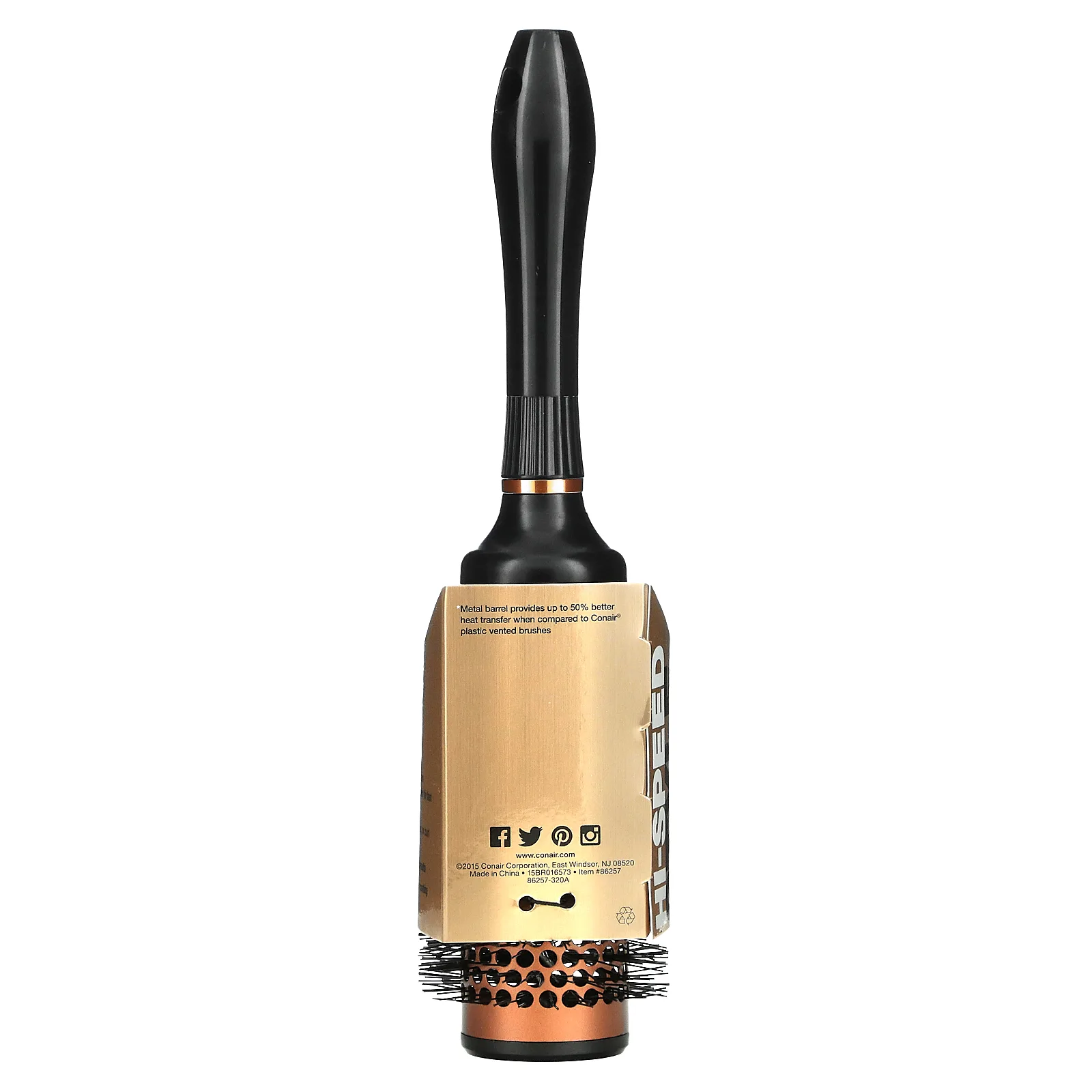 Conair, Медная коллекция, маленькая круглая щетка для быстрой сушки, 1 шт.