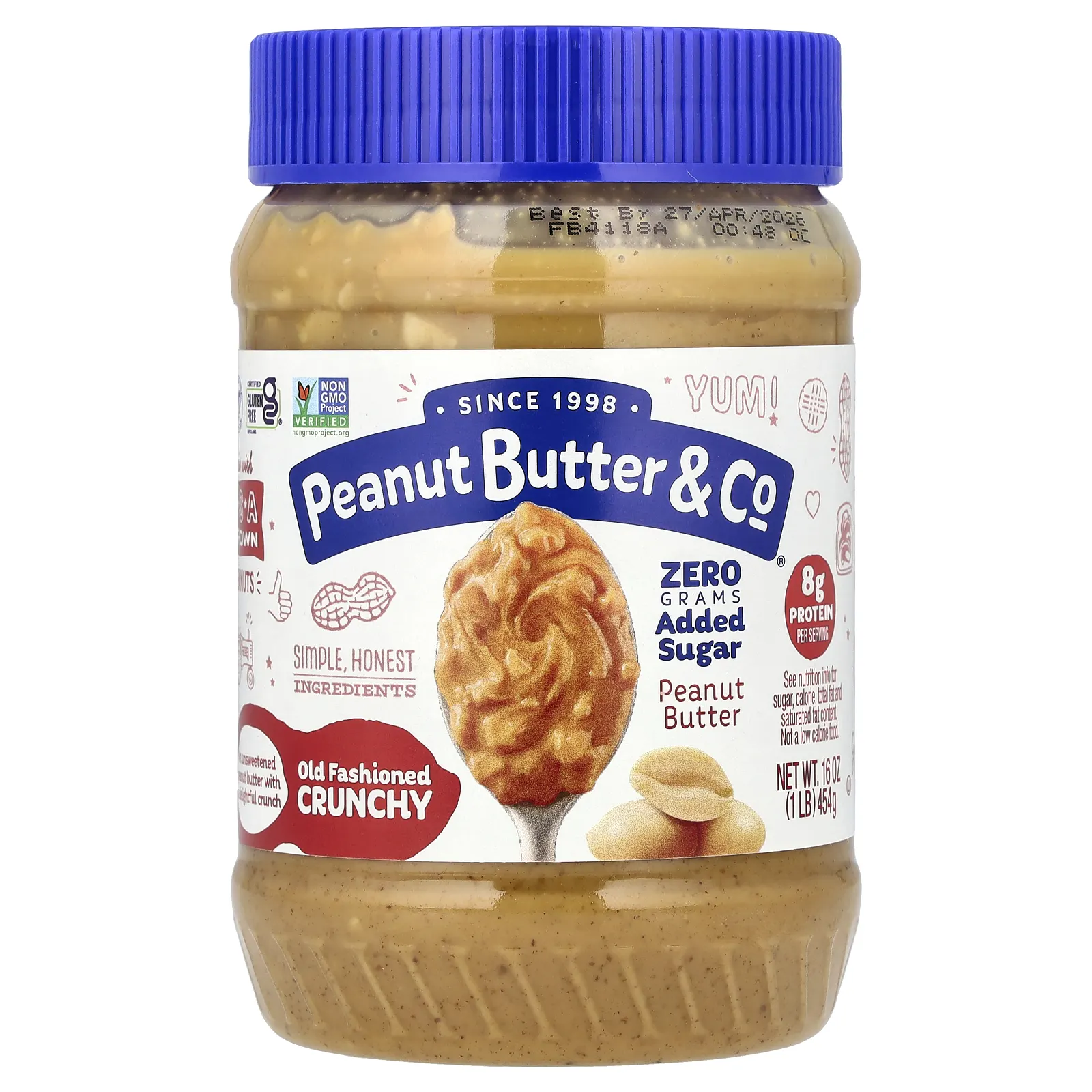 Peanut Butter & Co., арахисовая паста, классический рецепт с хрустящими кусочками арахиса, 454 г (16 унций)