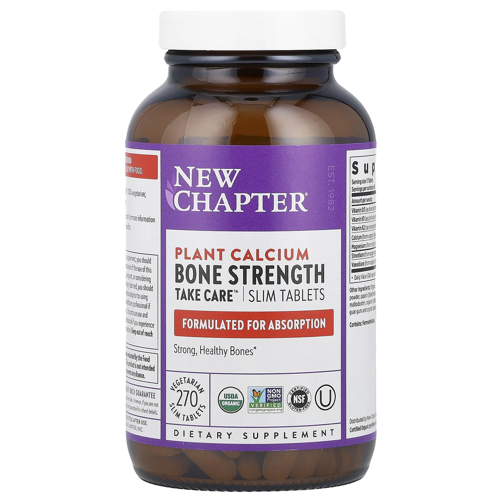 New Chapter, Bone Strength Take Care, 270 тонких вегетарианских таблеток