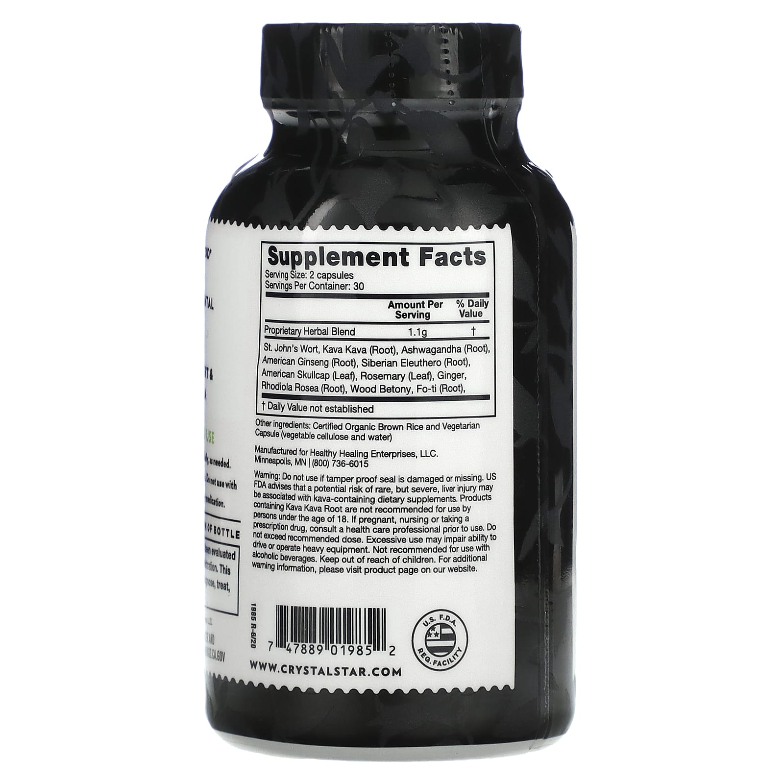 Crystal Star, Mood Lift, 60 растительных капсул