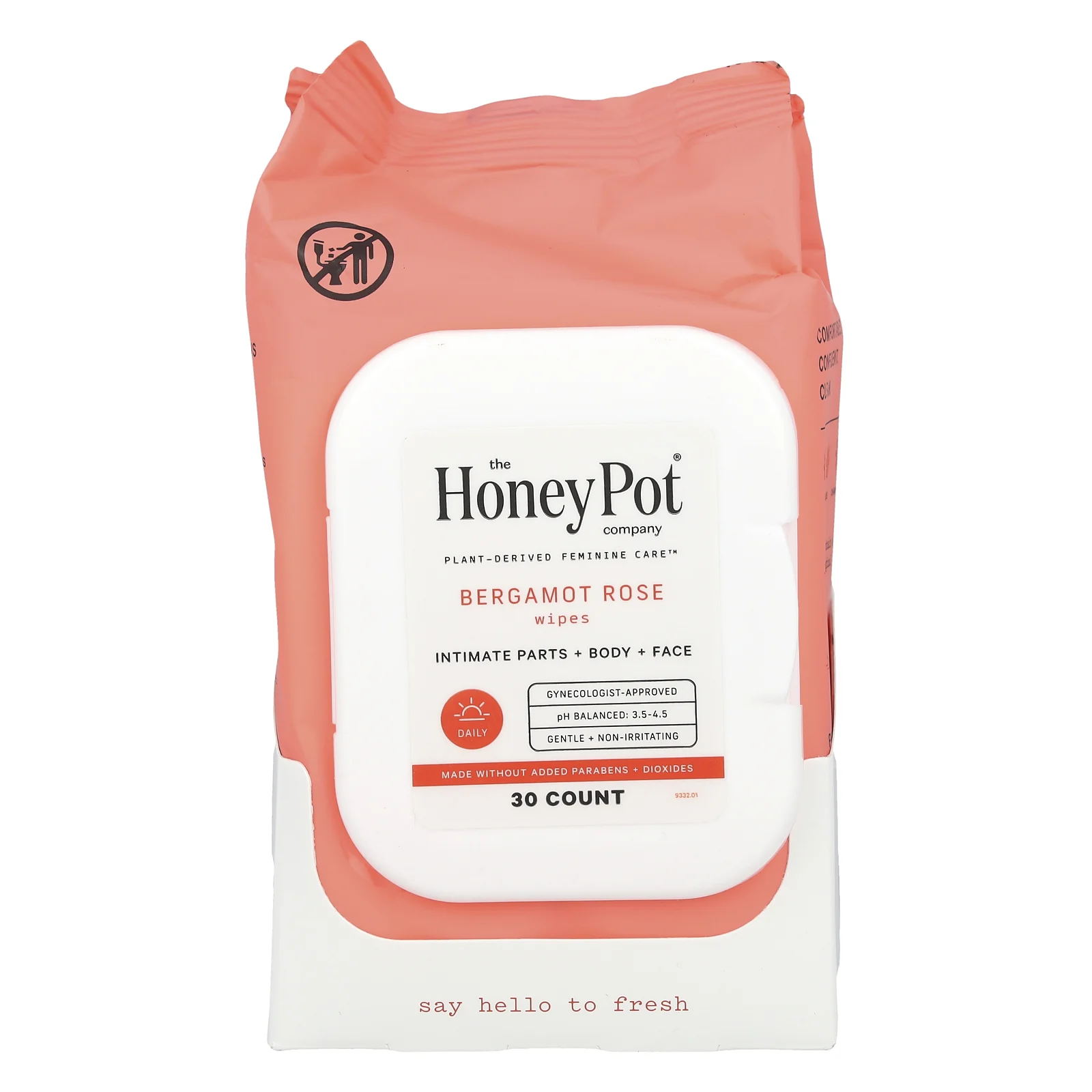 The Honey Pot Company, Салфетки с бергамотом и розой, 30 шт.
