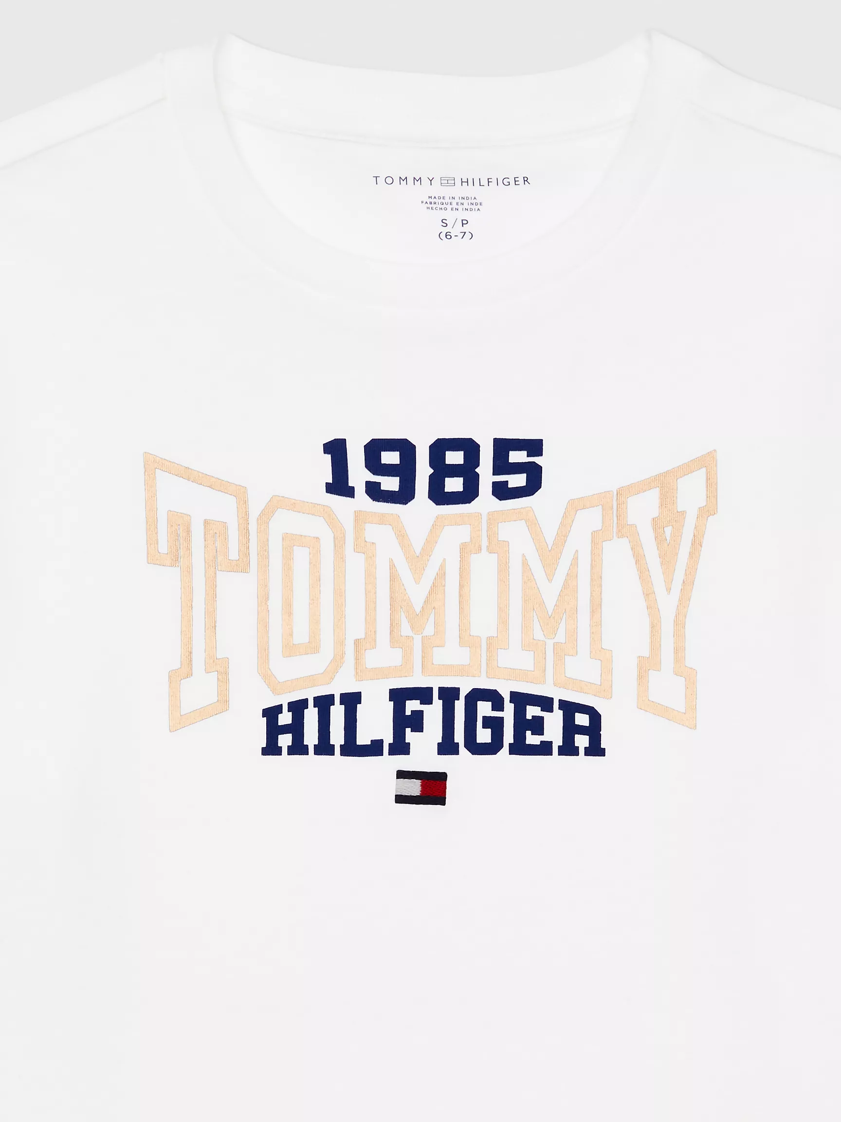 Футболка для девочек Tommy Hilfiger, Детская футболка с логотипом университета 1985