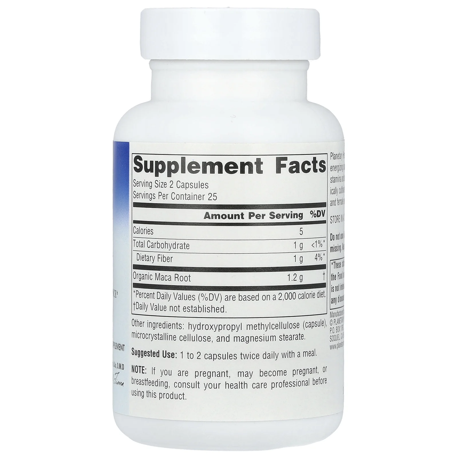 Planetary Herbals, Maca Supreme ™, 1200 мг, 50 капсул (600 мг на капсулу)