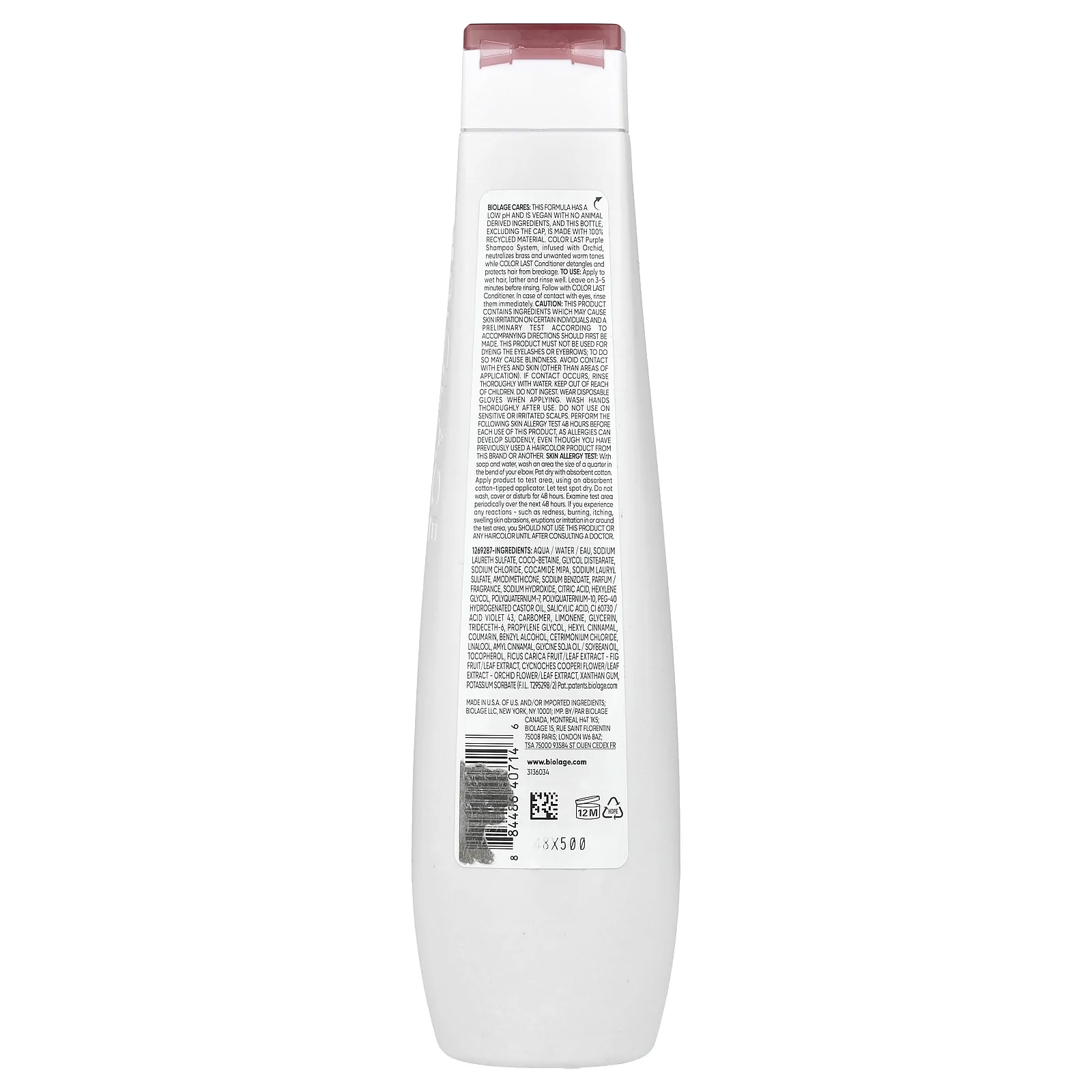 Biolage, Color Last, фиолетовый шампунь, для светлых волос, 400 мл (13,5 жидк. унц.)