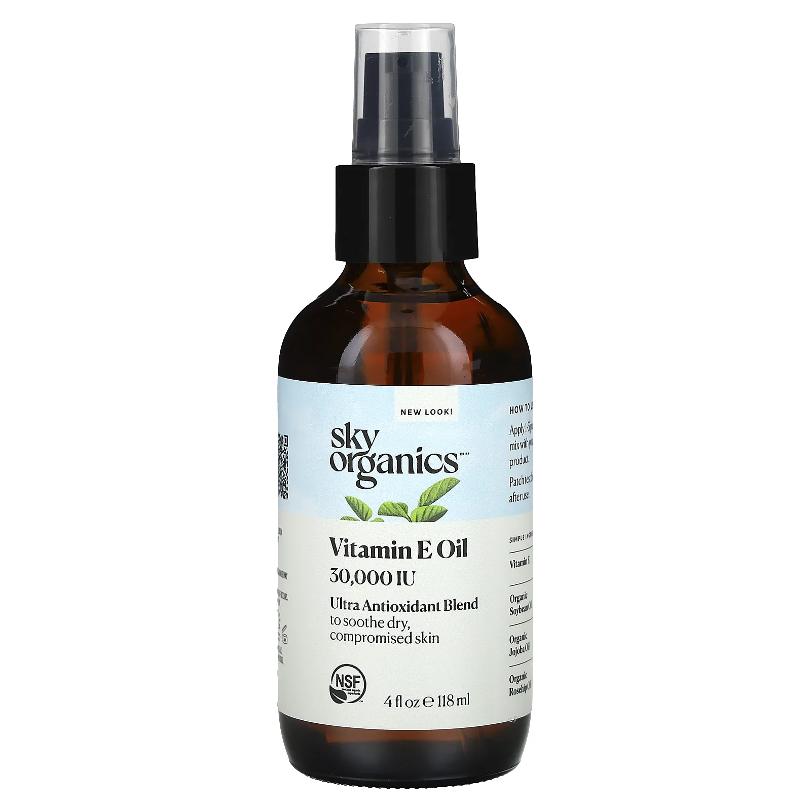 Sky Organics, Масло с витамином E, 36000 МЕ, 118 мл (4 жидк. Унции)