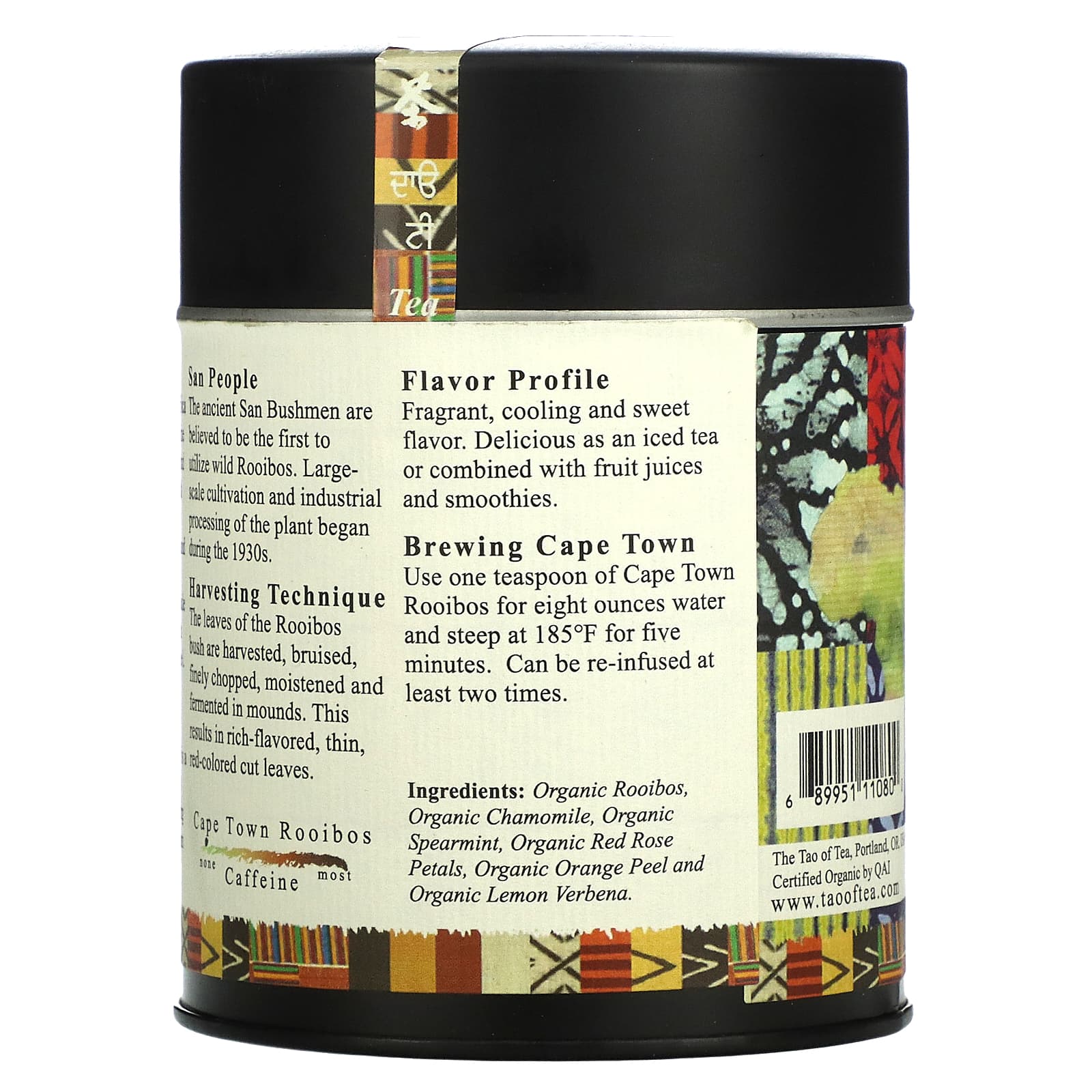 The Tao of Tea, Органический южноафриканский ройбуш и специи, кейптаунский ройбуш, 115 г (4,0 унции)