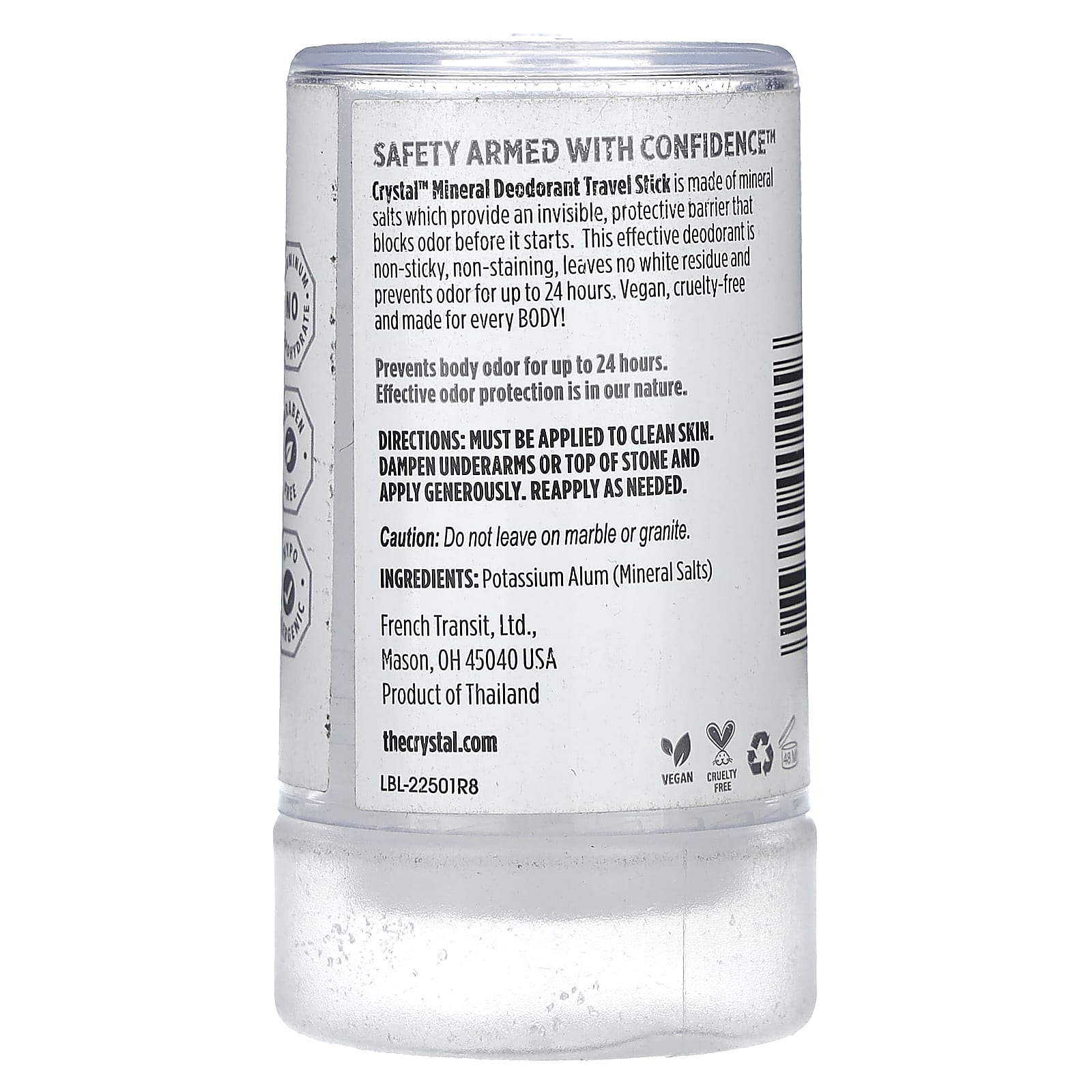 CRYSTAL, минеральный дезодорант-карандаш, без запаха, 40 г (1,5 унции)