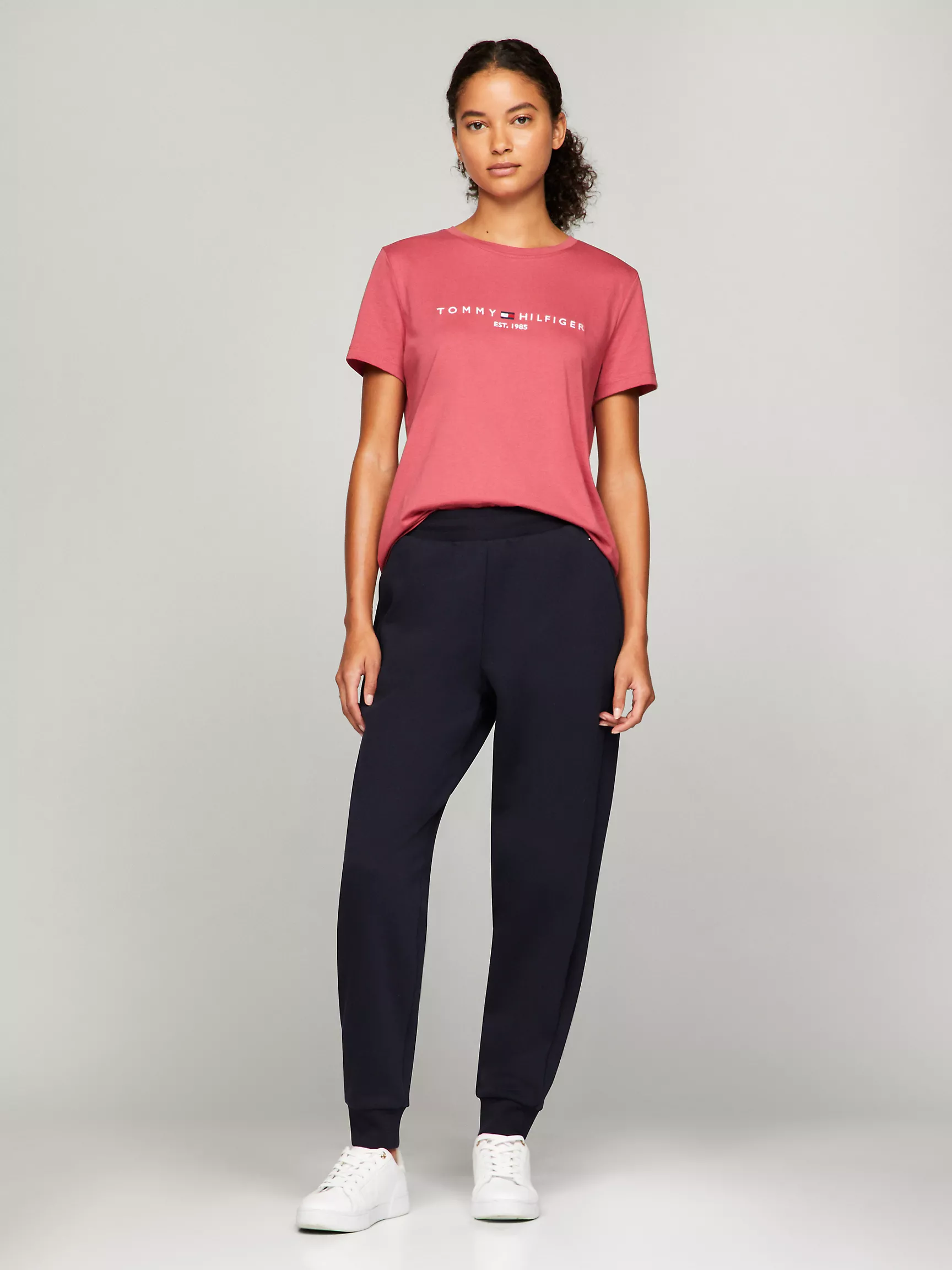 Женская футболка Tommy Hilfiger, Футболка с вышитым логотипом Tommy