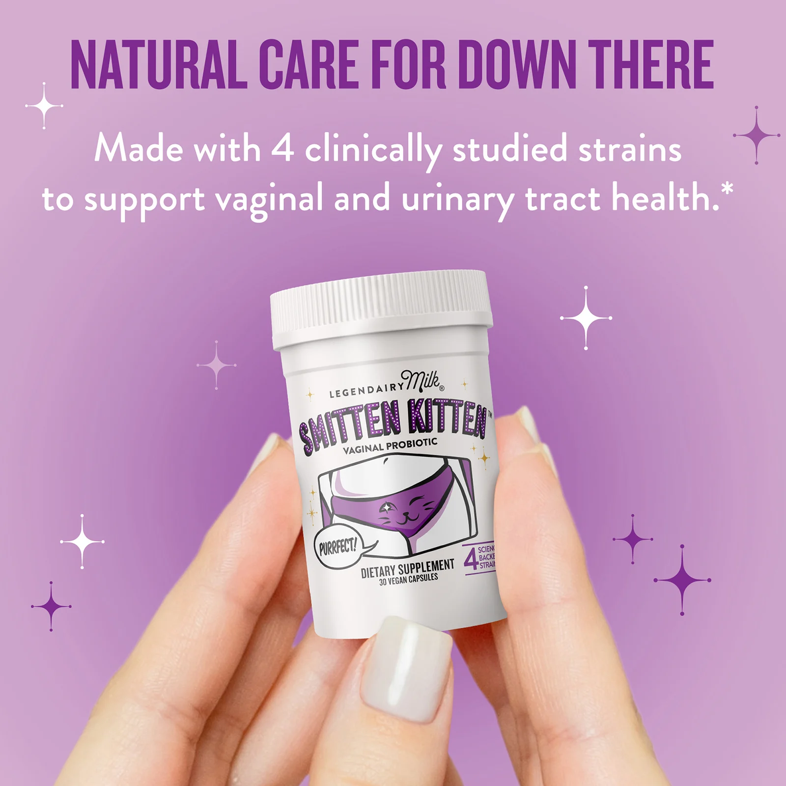 Legendairy Milk, Вагинальный пробиотик Smitten Kitten ™, 30 веганских капсул