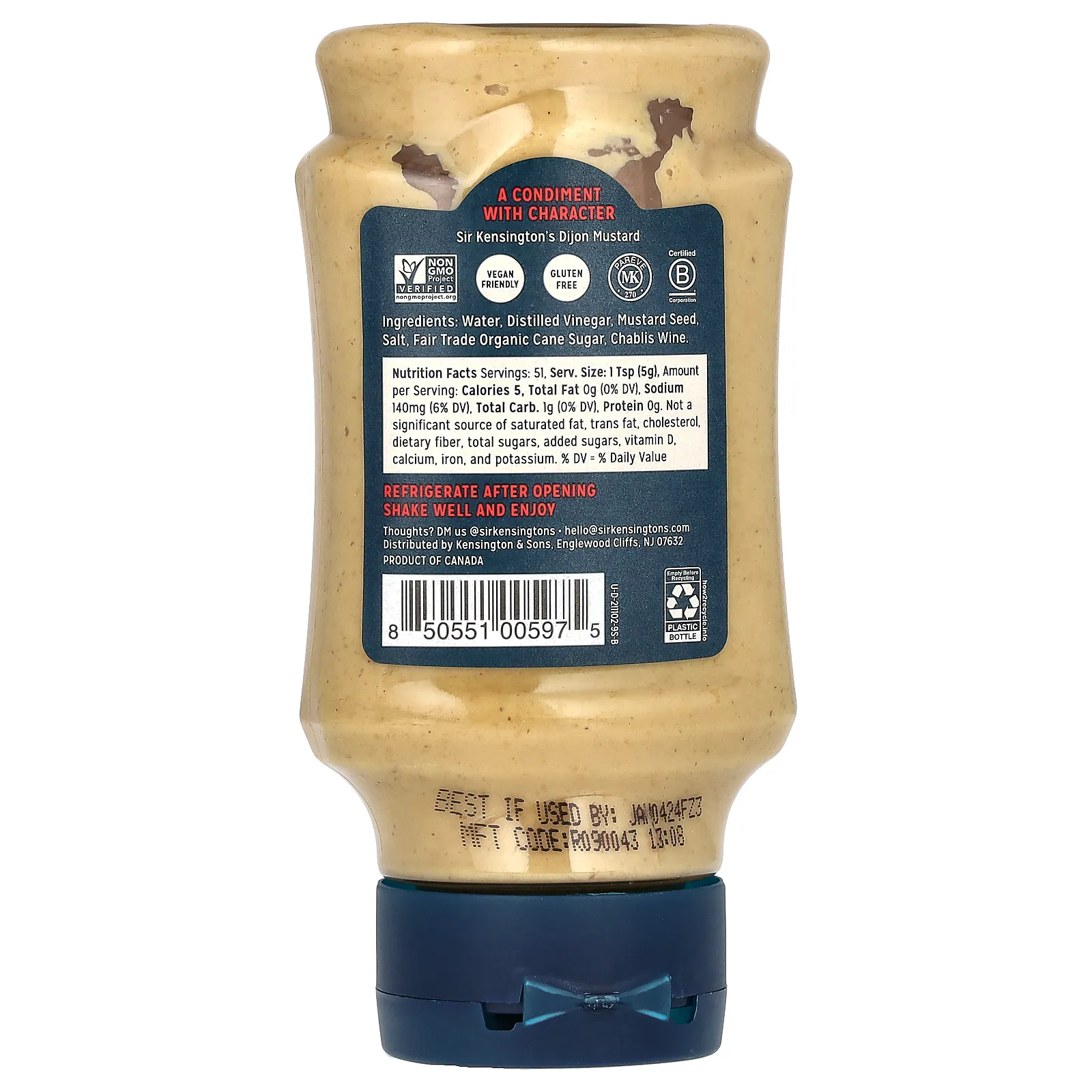 Sir Kensington's, Дижонская горчица, 255 г (9 унций)