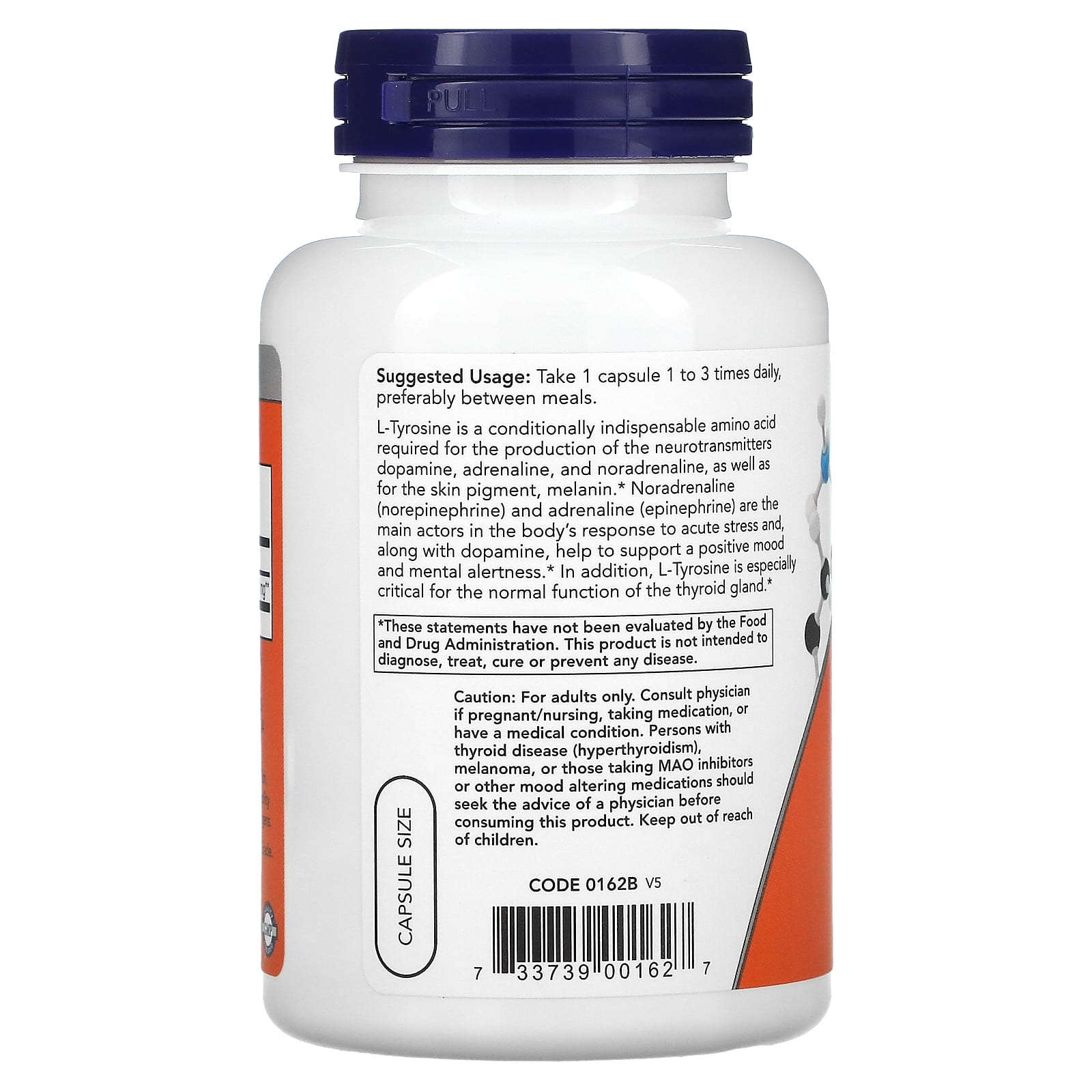 NOW Foods, L-тирозин, 500 мг, 120 капсул