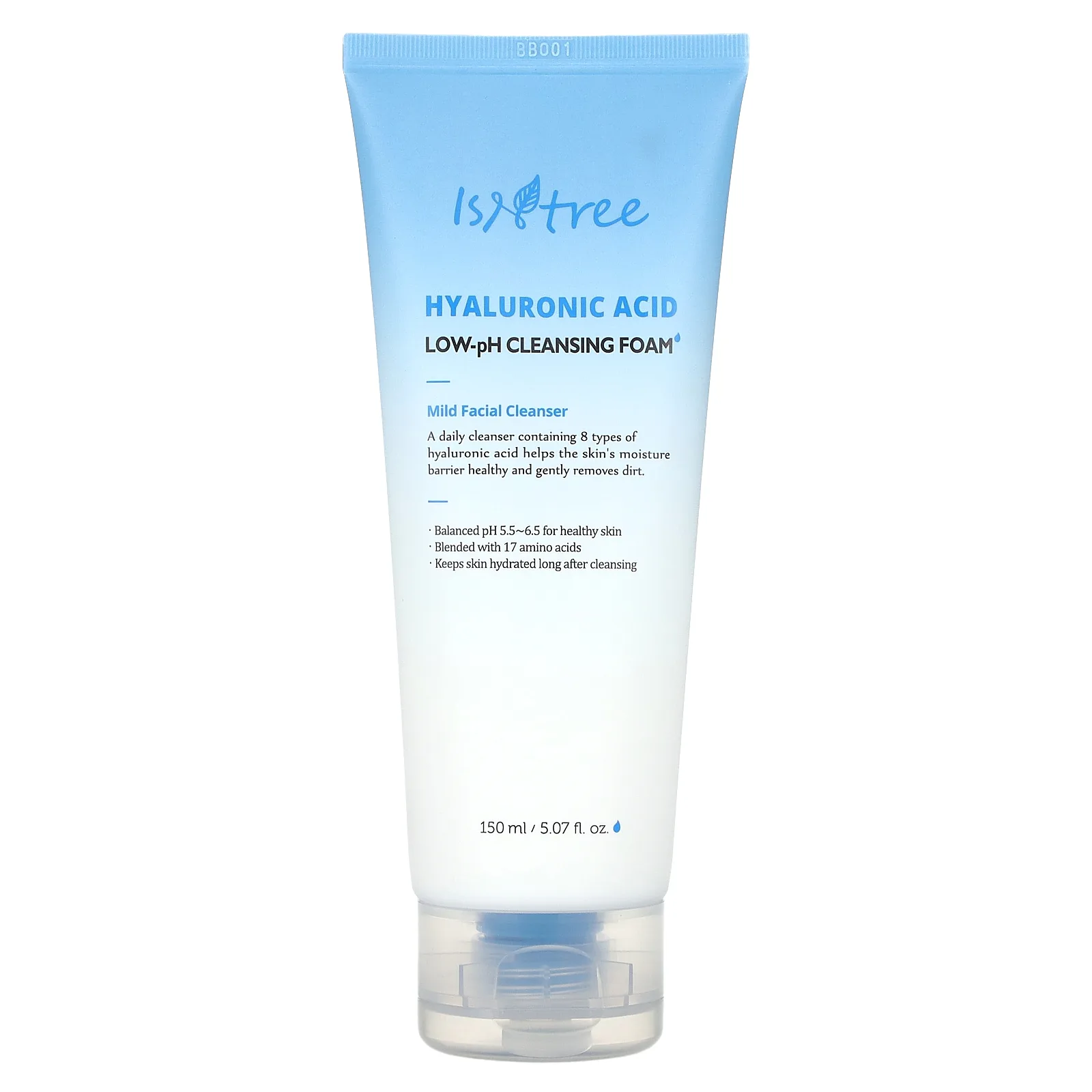 ISNtree, Гиалуроновая кислота, очищающая пенка с низким уровнем pH, 150 мл (5,07 жидк. Унции)