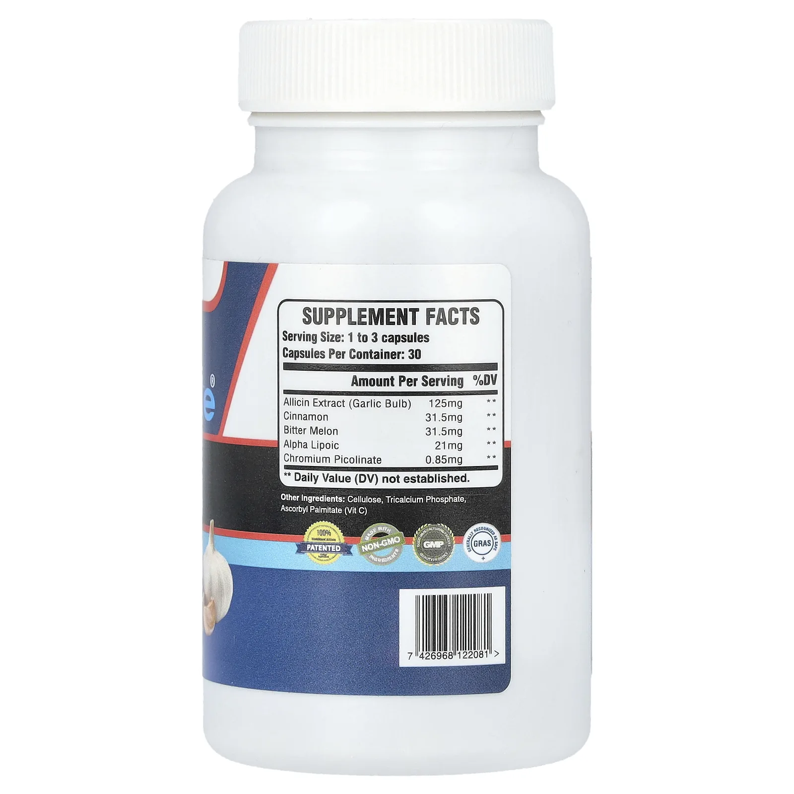 Allimax, Diabalife, аллицин, 500 мг, 30 вегетарианских капсул