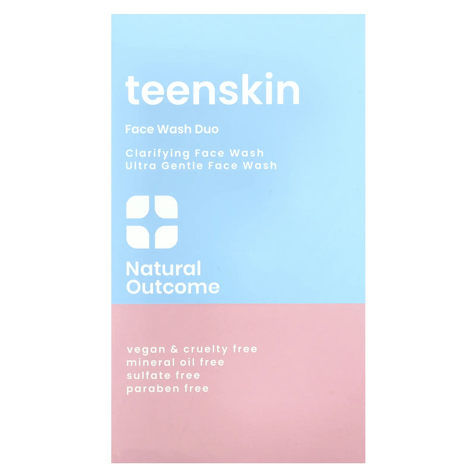 Natural Outcome, TeenSkin, дуэт для умывания, очищающий гель для душа, 1 набор, 150 мл (5 унций)