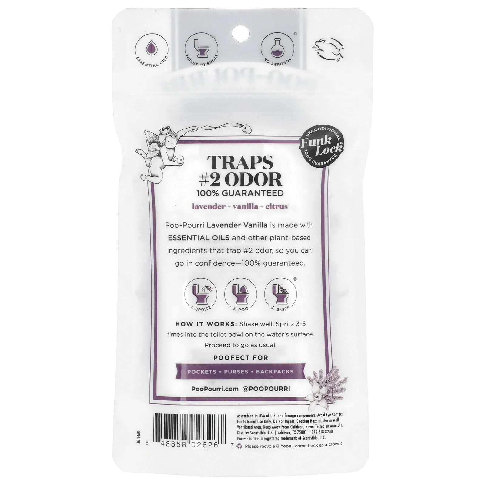 Poo-Pourri, Туалетный спрей Before-You-Go®, лаванда и ваниль, 30 мл (1 жидк. Унция)