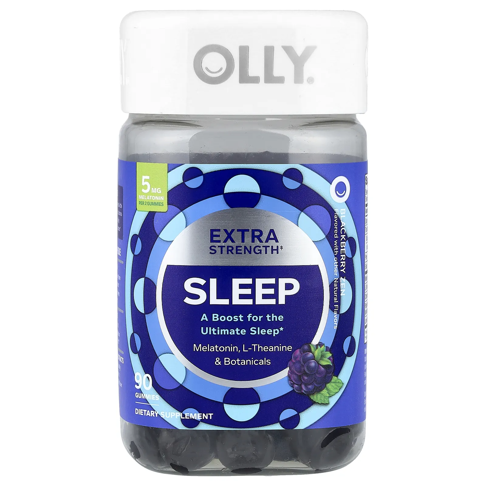 OLLY, жевательные таблетки для сна, со вкусом ежевики, 90 жевательных таблеток