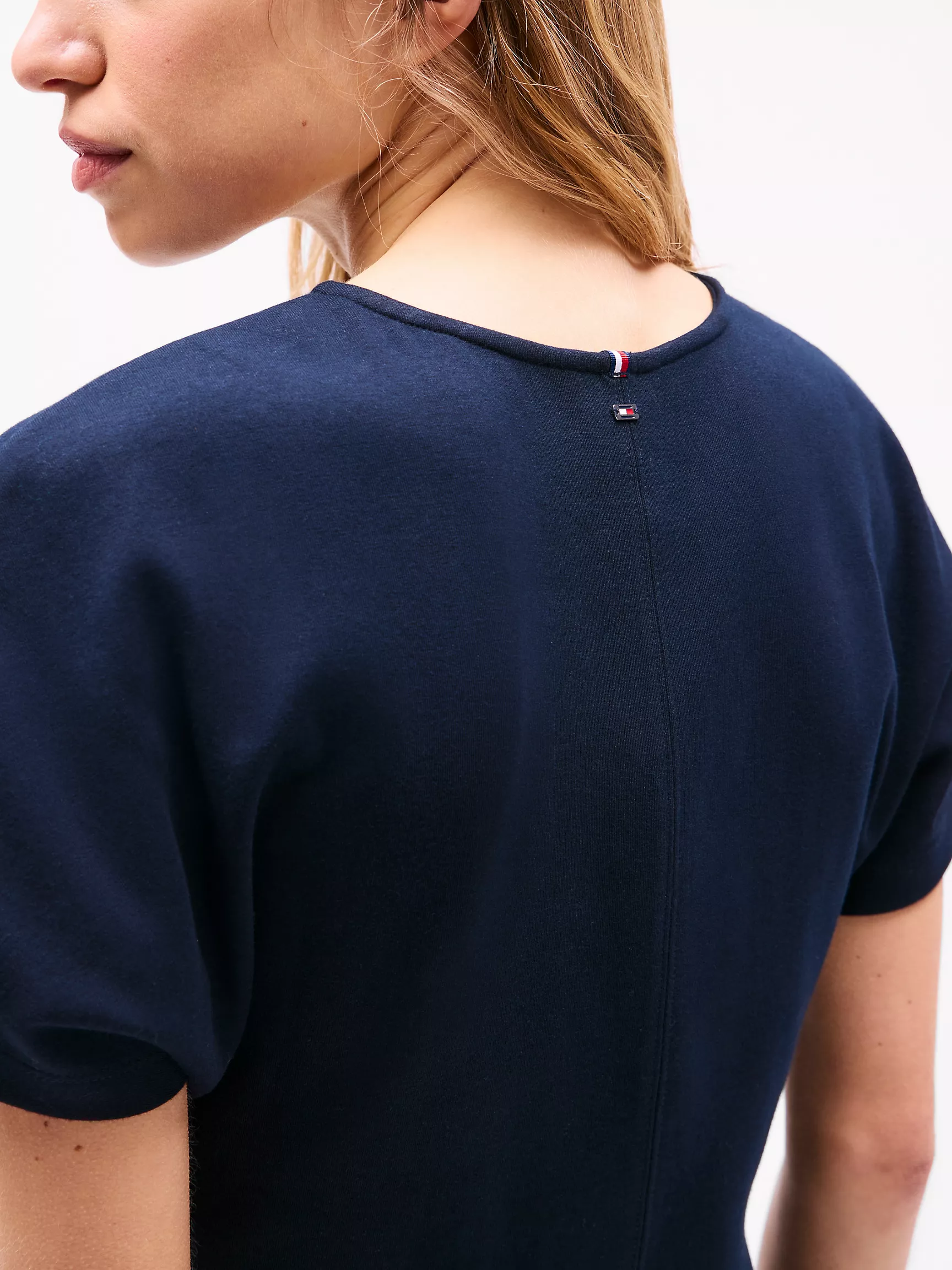 Женское платье Tommy Hilfiger, Приталенное хлопковое платье с расклешённой юбкой