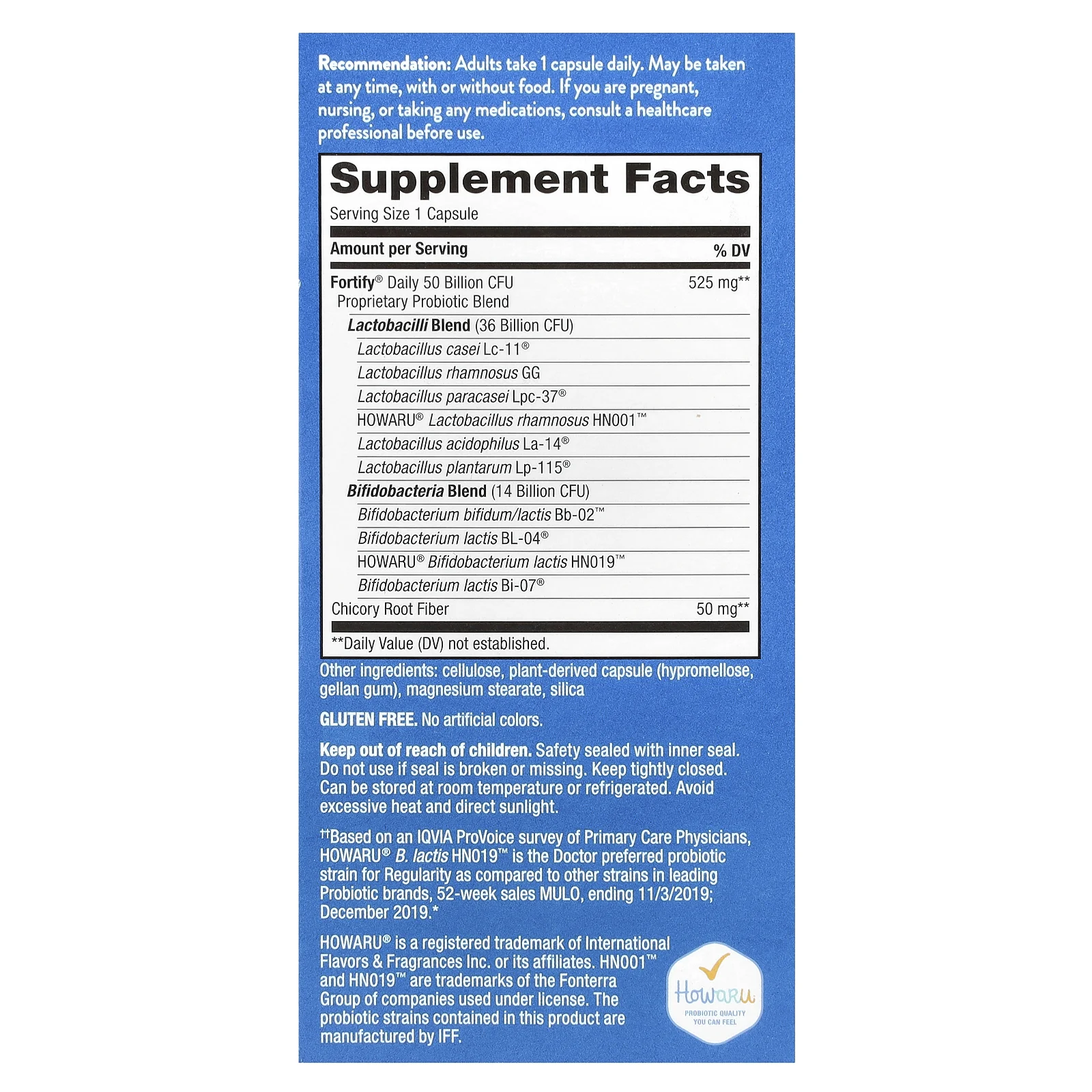 Nature's Way, Fortify, пробиотики и пребиотики для ежедневного приема, повышенная сила действия, 50 млрд, 30 капсул с отсроченным высвобождением