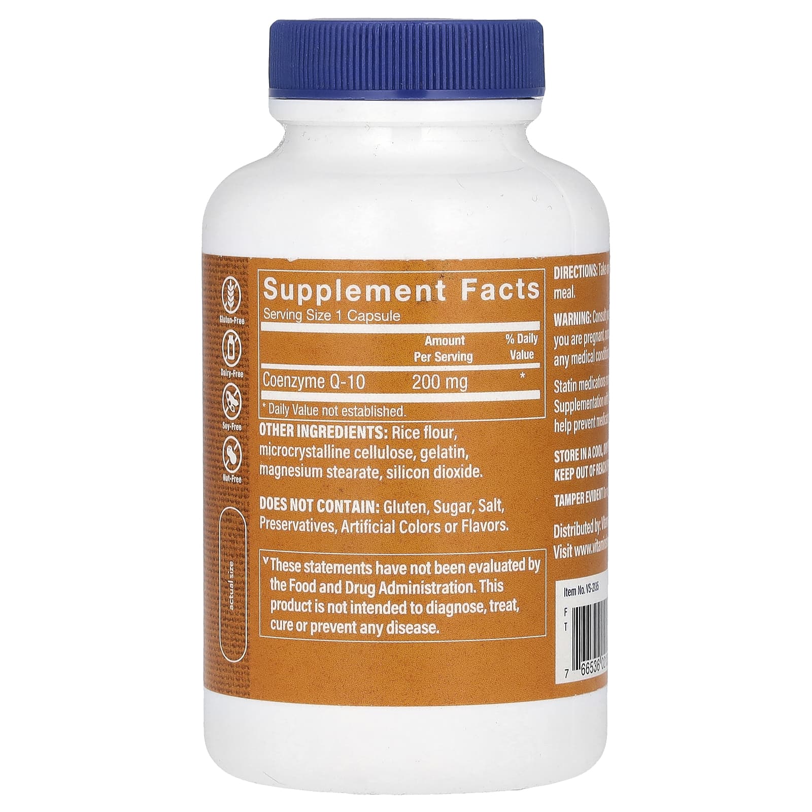 The Vitamin Shoppe, коэнзим Q10, 200 мг, 120 капсул