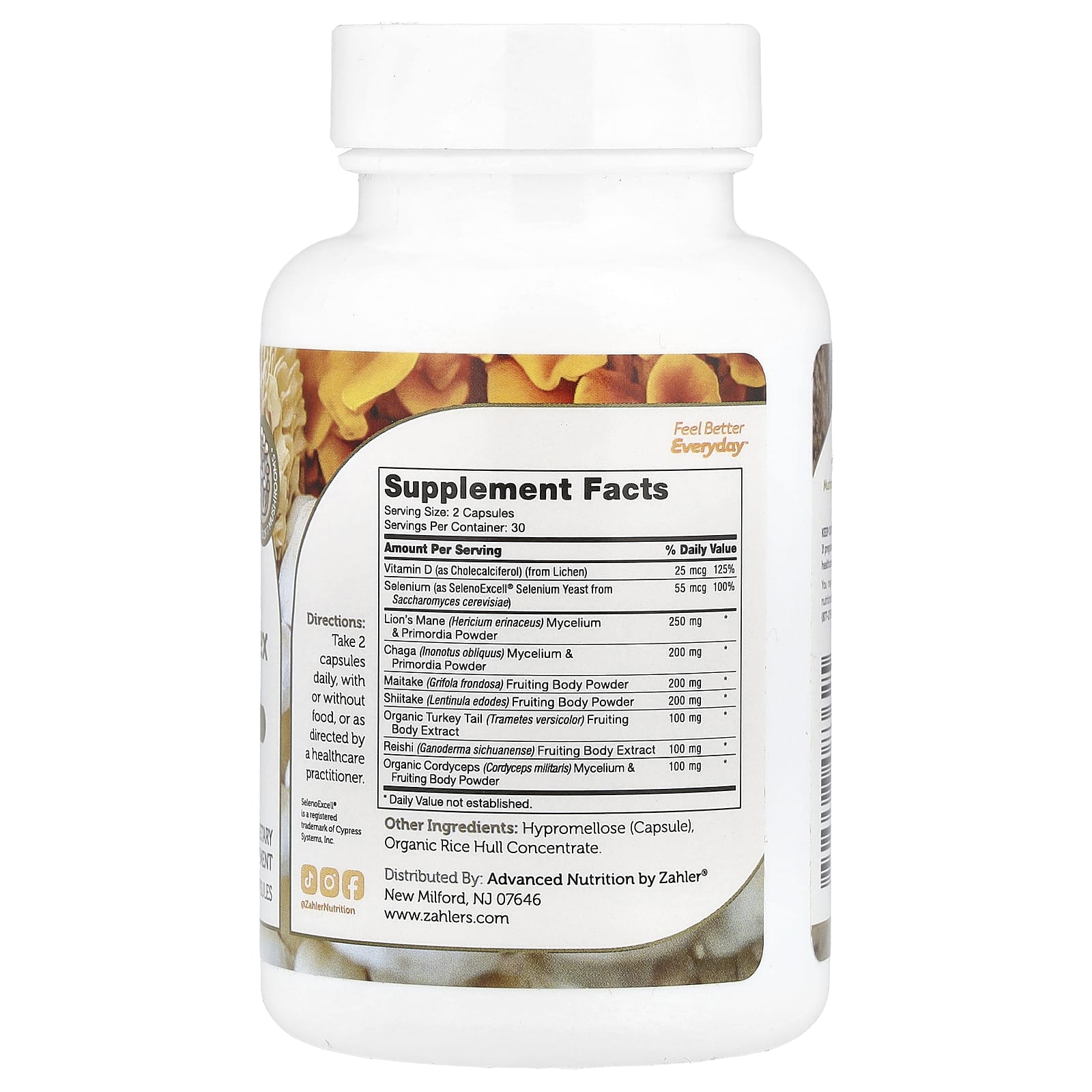 Zahler, комплекс грибов, 60 капсул