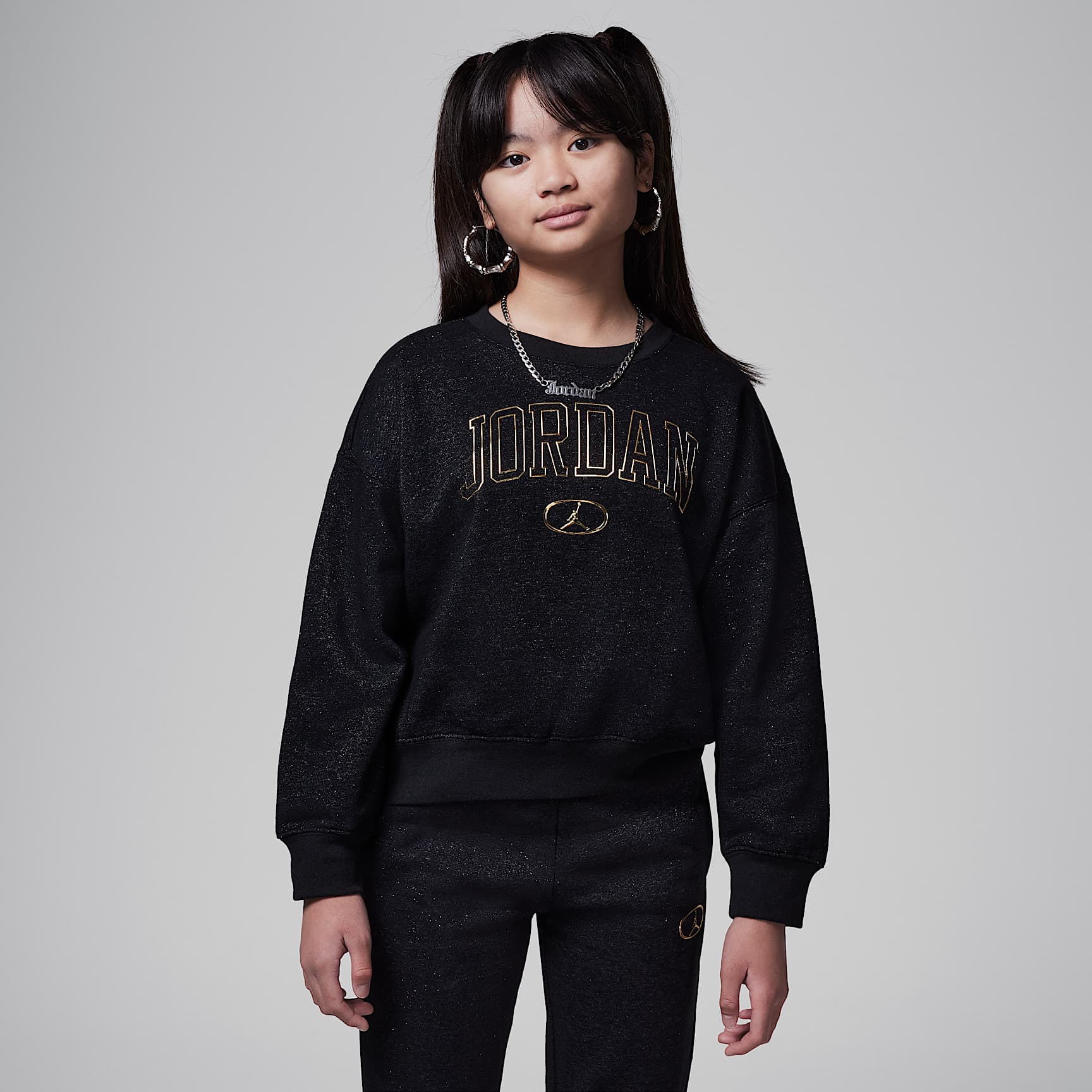 Jordan Big Kids' 1st Baby Blue Crew Top