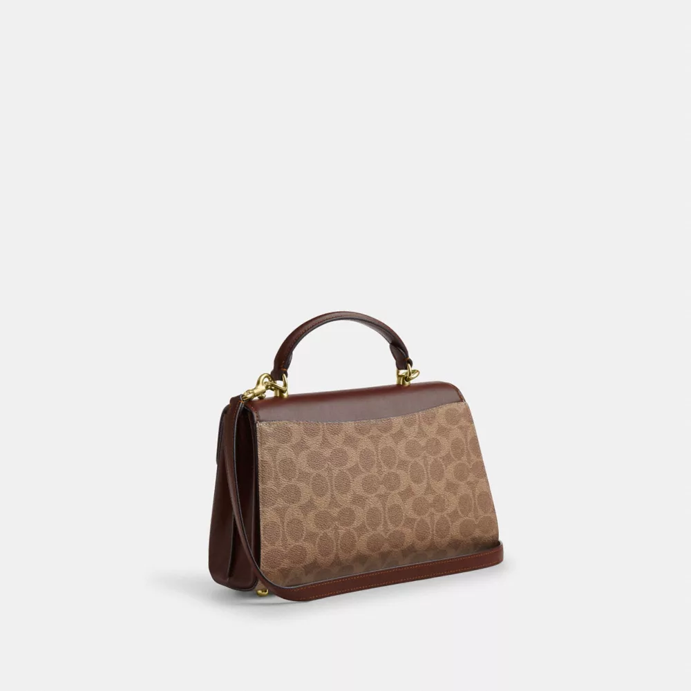 Сумка COACH Eliza Top Handle Bag In Signature Canvas