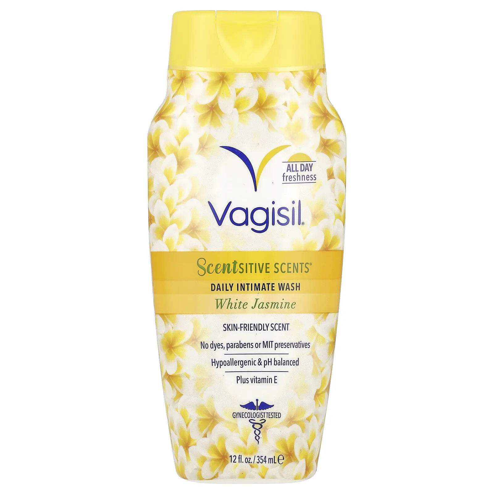 Vagisil, Scentsitive Scents, ежедневное средство для интимной гигиены, белый жасмин, 354 мл (12 жидк. Унций)