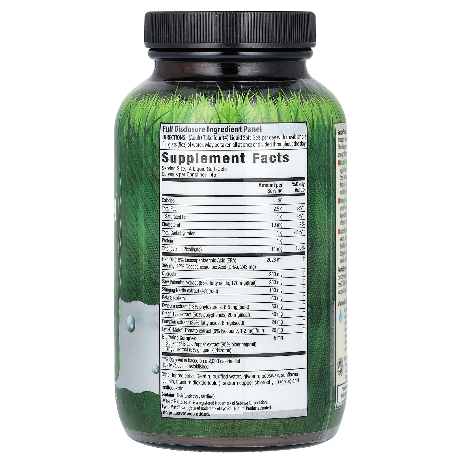 Irwin Naturals, Prosta-Strong, проактивное средство для мужчин, для здорового мочеиспускания, 180 желатиновых капсул