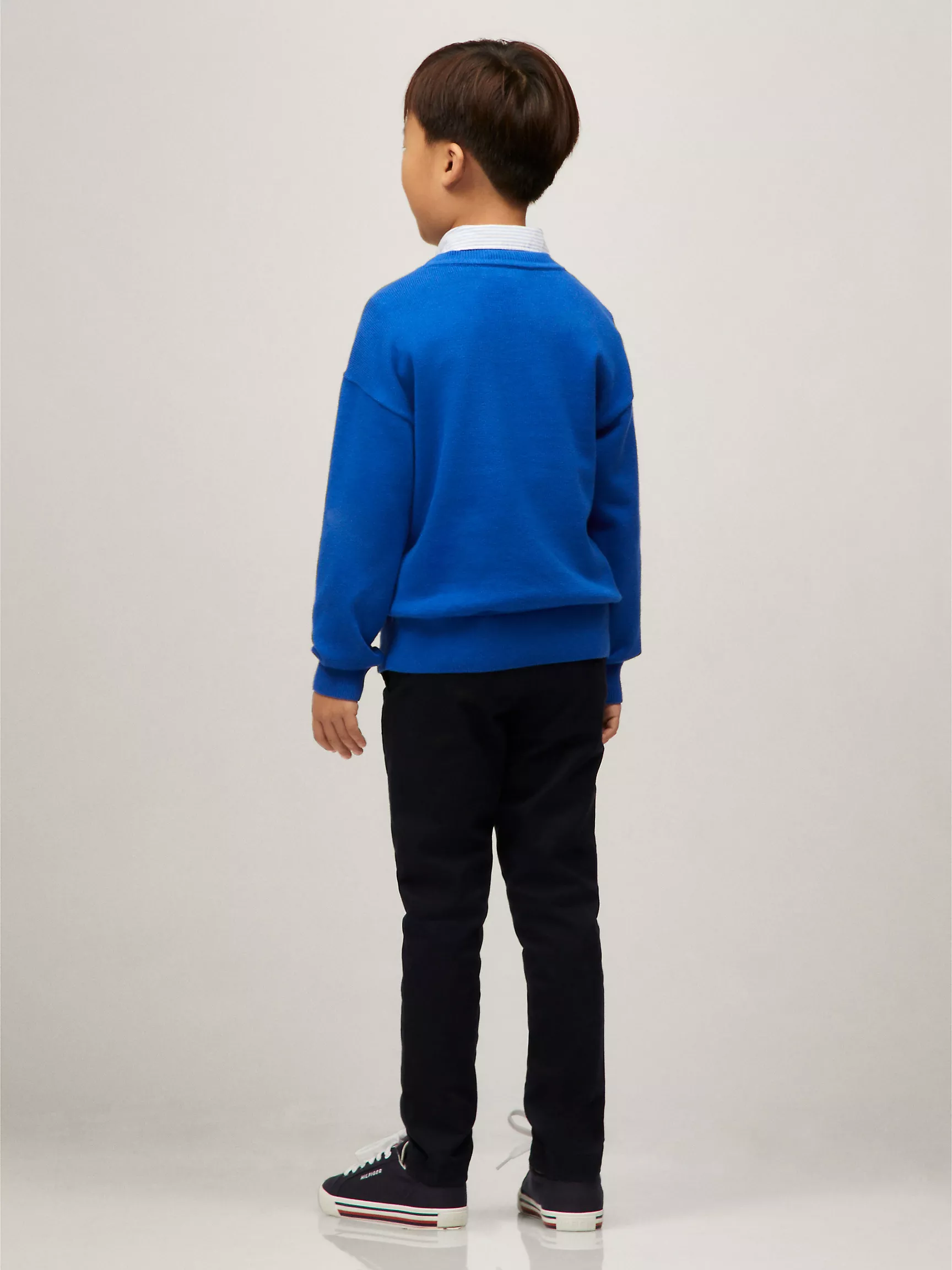 Свитер для мальчика Tommy Hilfiger, Детский свитер с флокированным логотипом Script