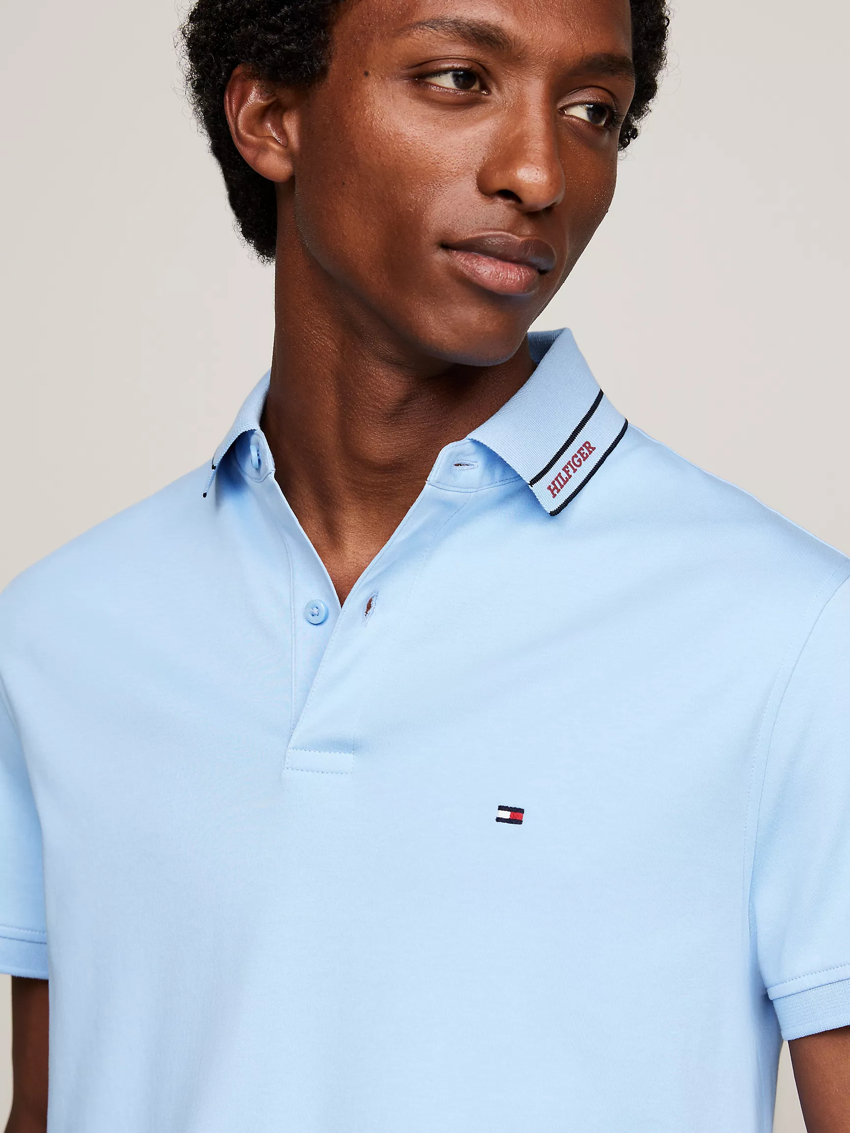 Мужское поло Tommy Hilfiger, Поло стандартного кроя из ткани Interlock с логотипом Monotype