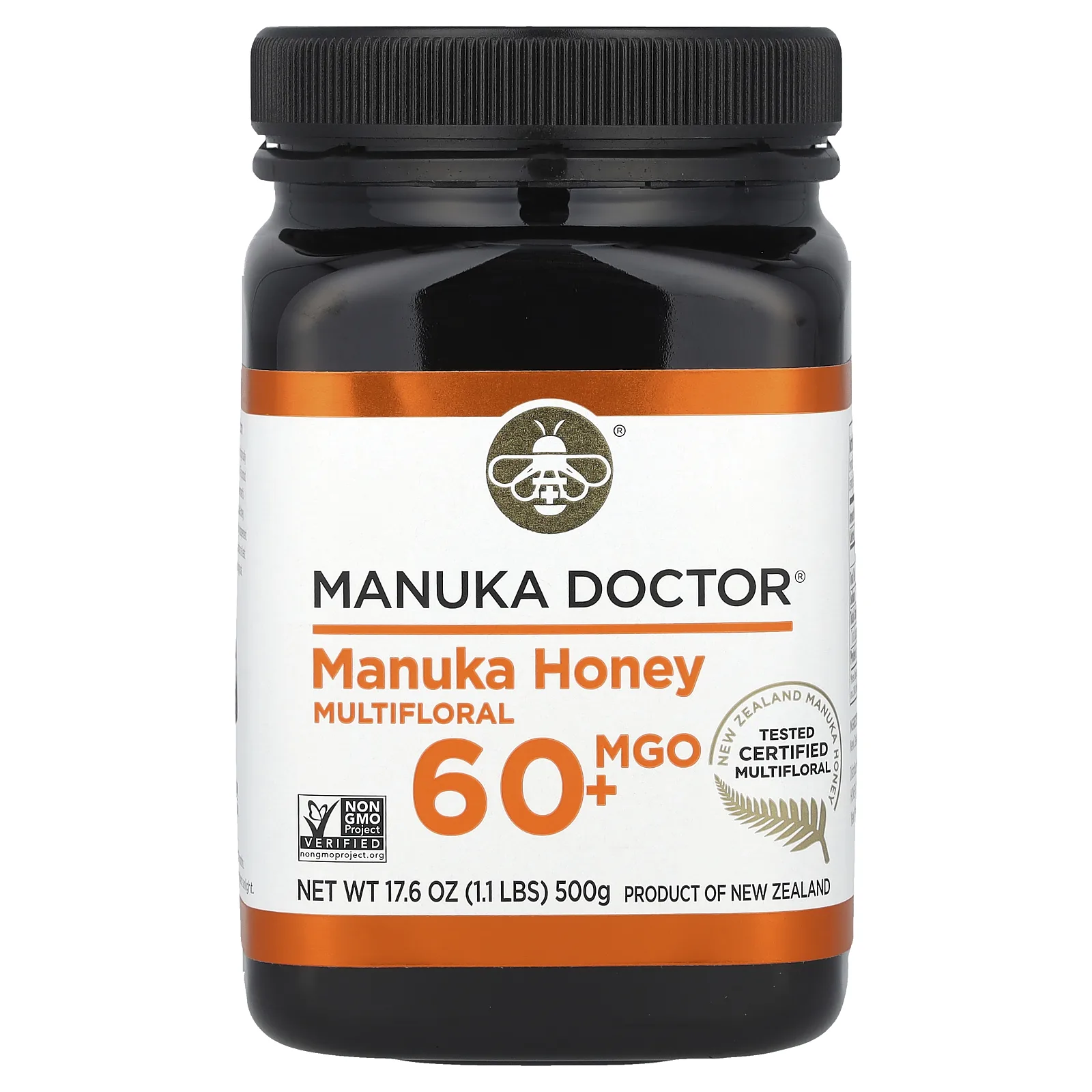 Manuka Doctor, мед манука из разнотравья, MGO 60+, 500 г (17,6 унции)