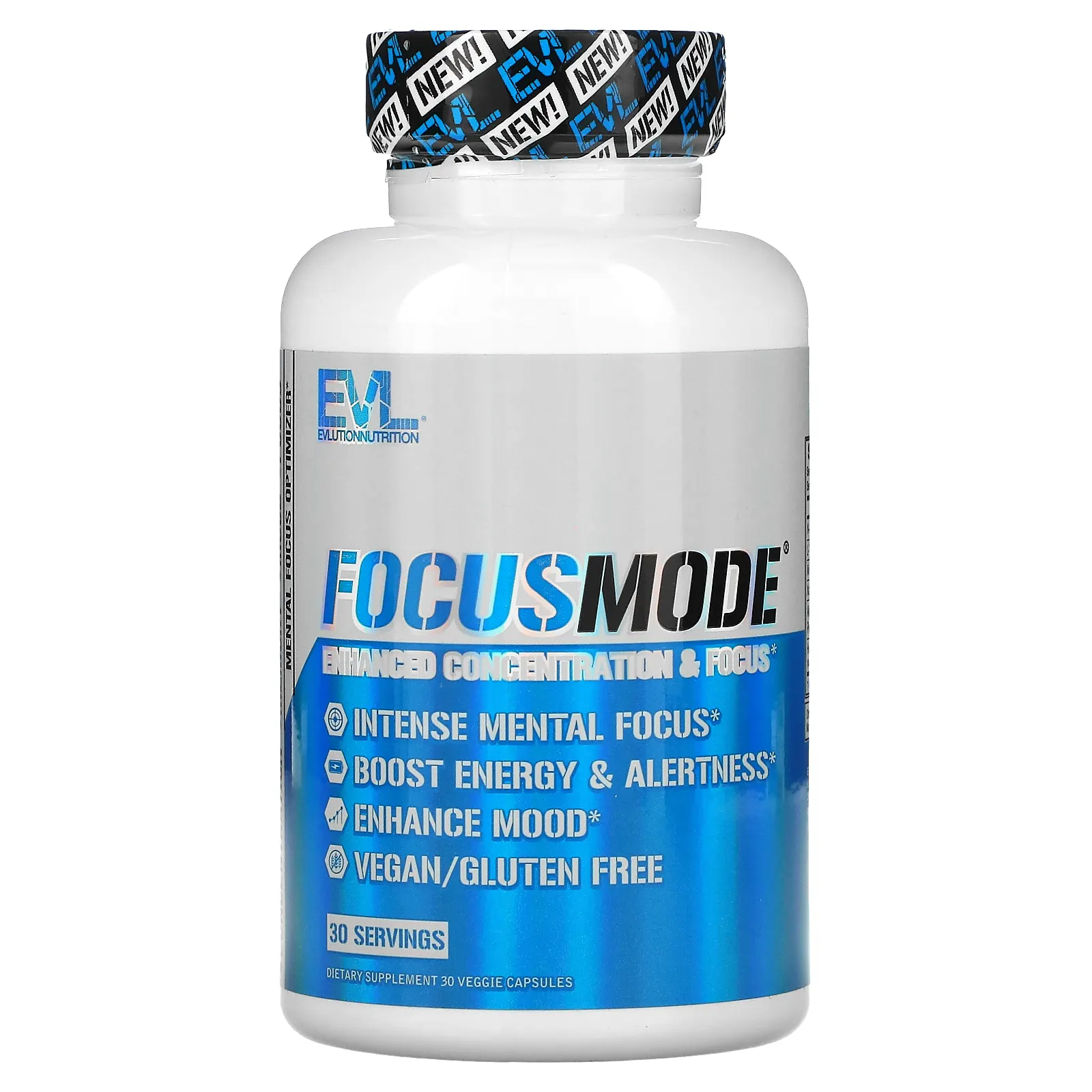 EVLution Nutrition, FocusMode, 30 растительных капсул