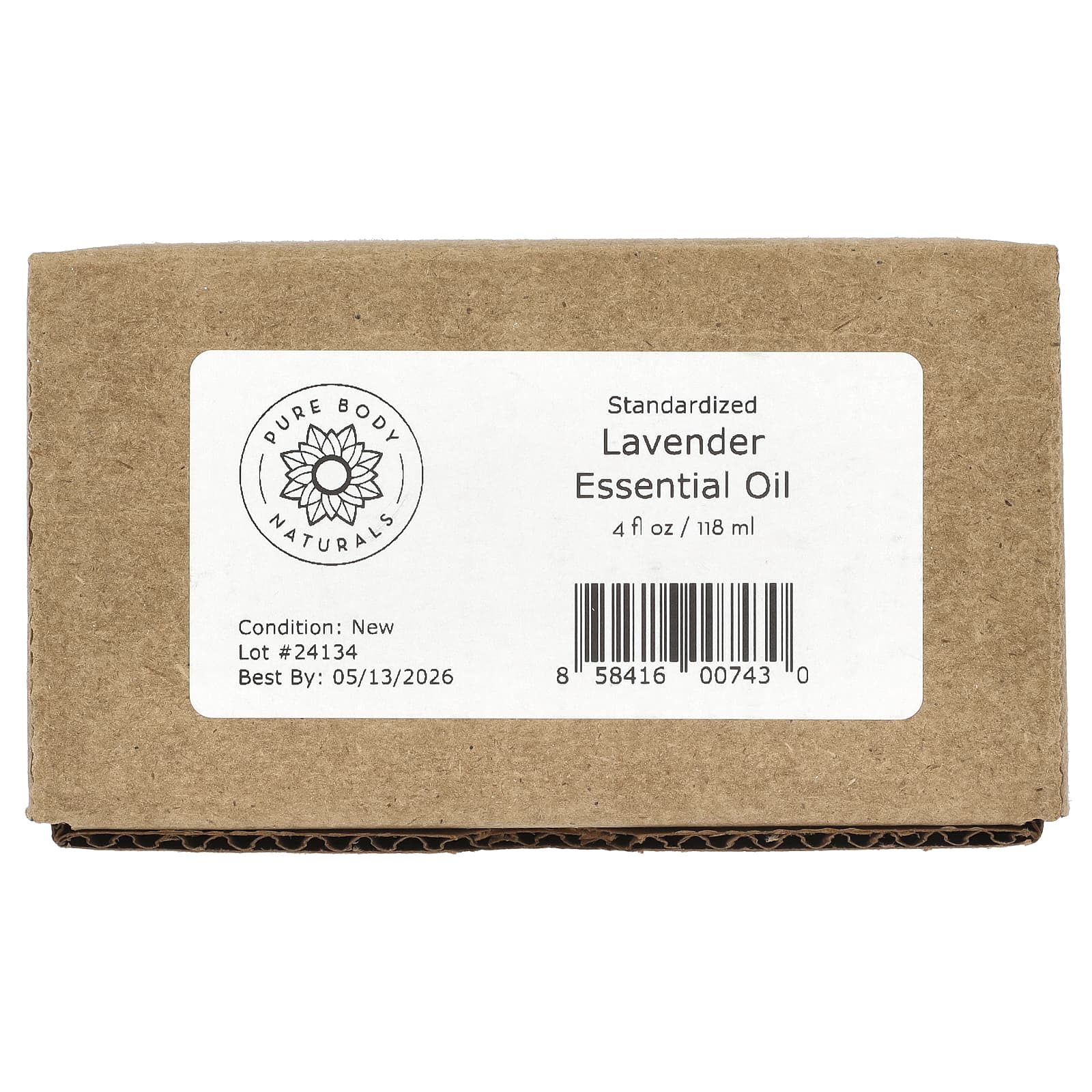 Pure Body Naturals, Эфирное масло лаванды, 118 мл (4 жидк. Унции)
