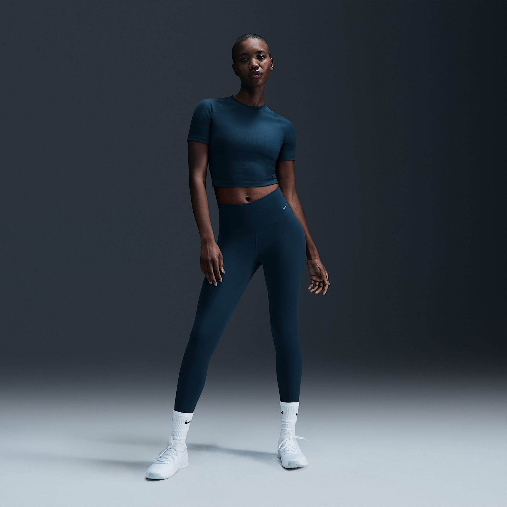 Nike Zenvy Rib Women's Dri-FIT Short-Sleeve Top