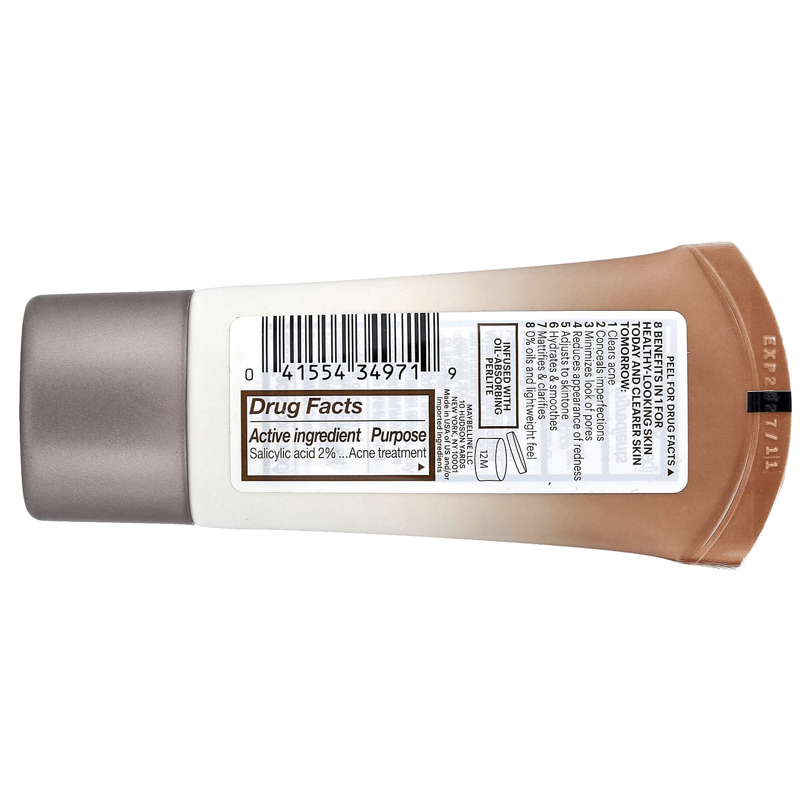 Maybelline, Dream BB Pure, очищающий бальзам для кожи, оттенок 130, темно-прозрачный, 30 мл (1 жидк. унция)