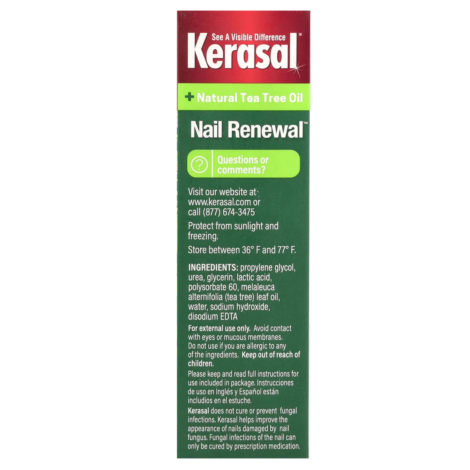Kerasal, Nail Renewal Plus Масло чайного дерева, 0,33 жидкой унции (10 мл)