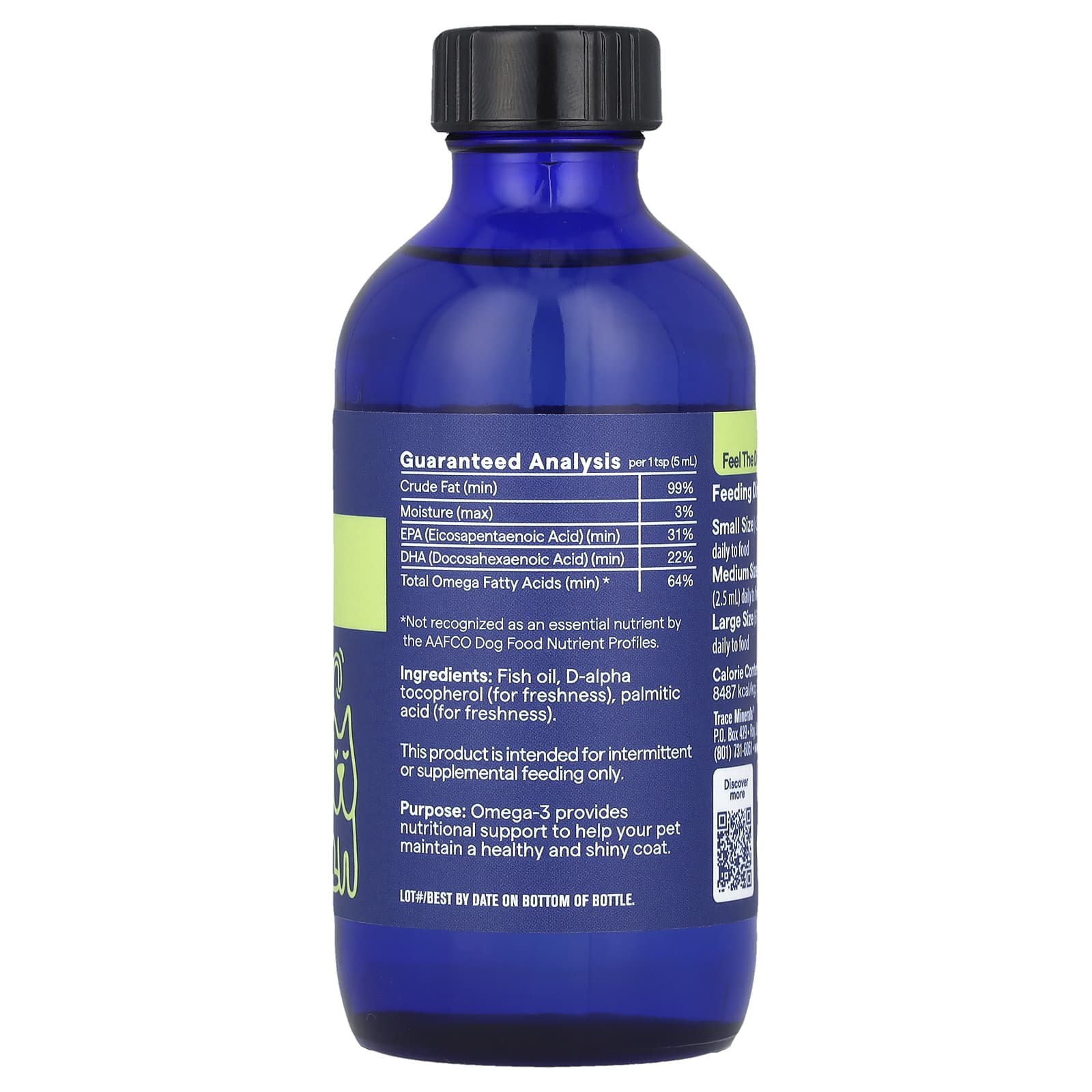 Trace Minerals ®, Pet, омега-3, для собак и кошек, 118 мл (4 жидк. Унции)