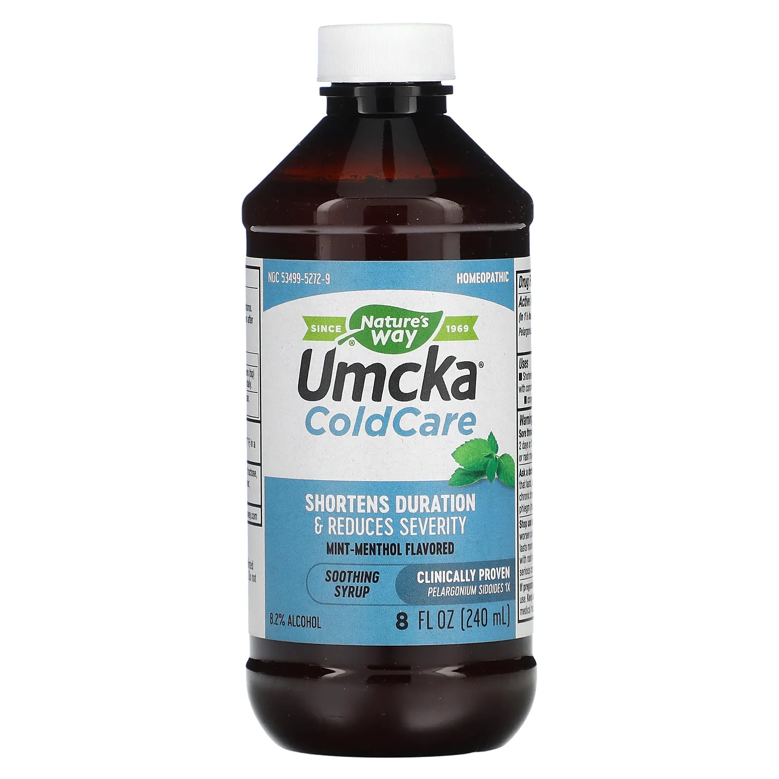 Nature's Way, Umcka, ColdCare, успокаивающий сироп, со вкусом мяты и ментола, 240 мл (8 унций)