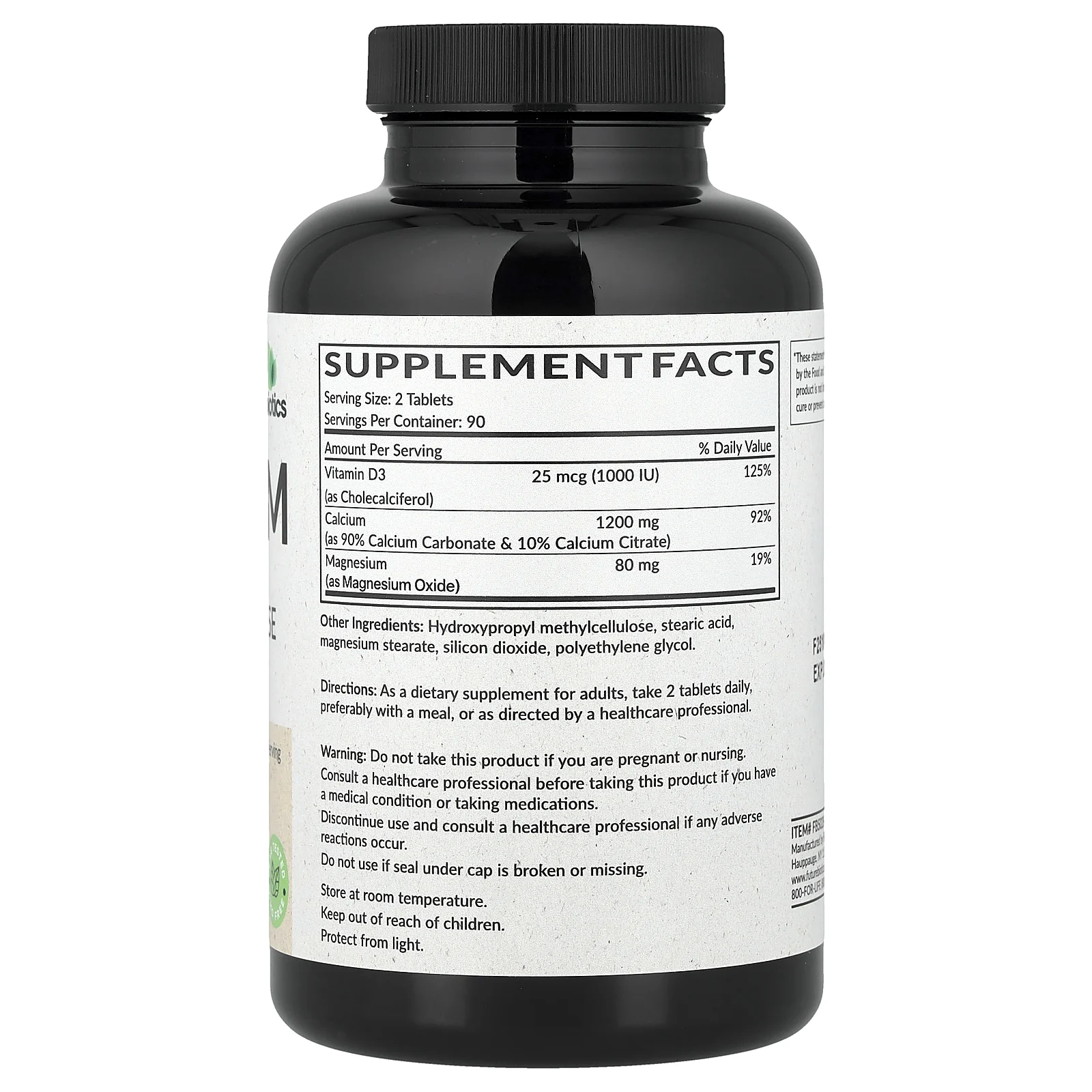 Futurebiotics, кальций с витамином D3, длительное высвобождение, 180 таблеток