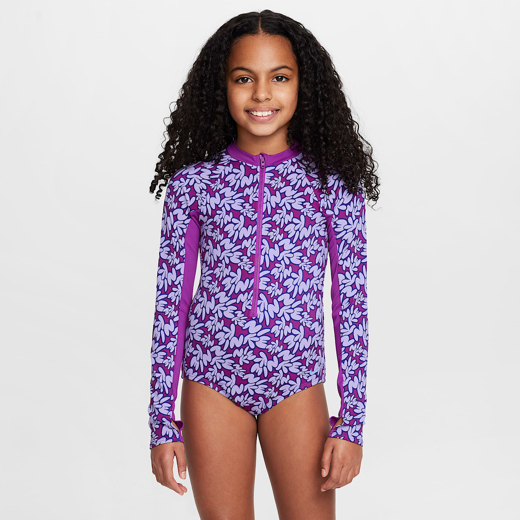 Nike Swim Big Kids' (Girls') Long-Sleeve One-Piece