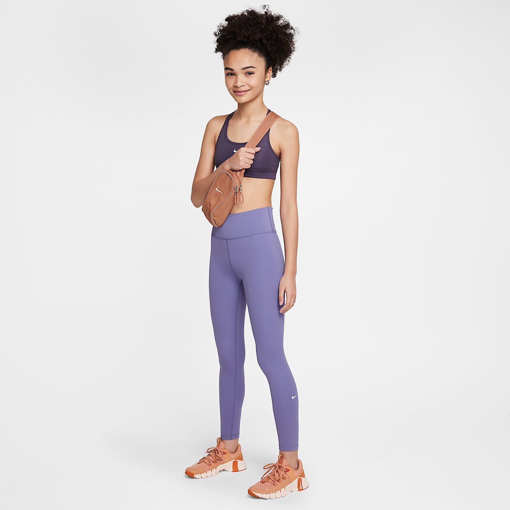 Nike One Big Kids' (Girls') Dri-FIT High-Waisted Leggings