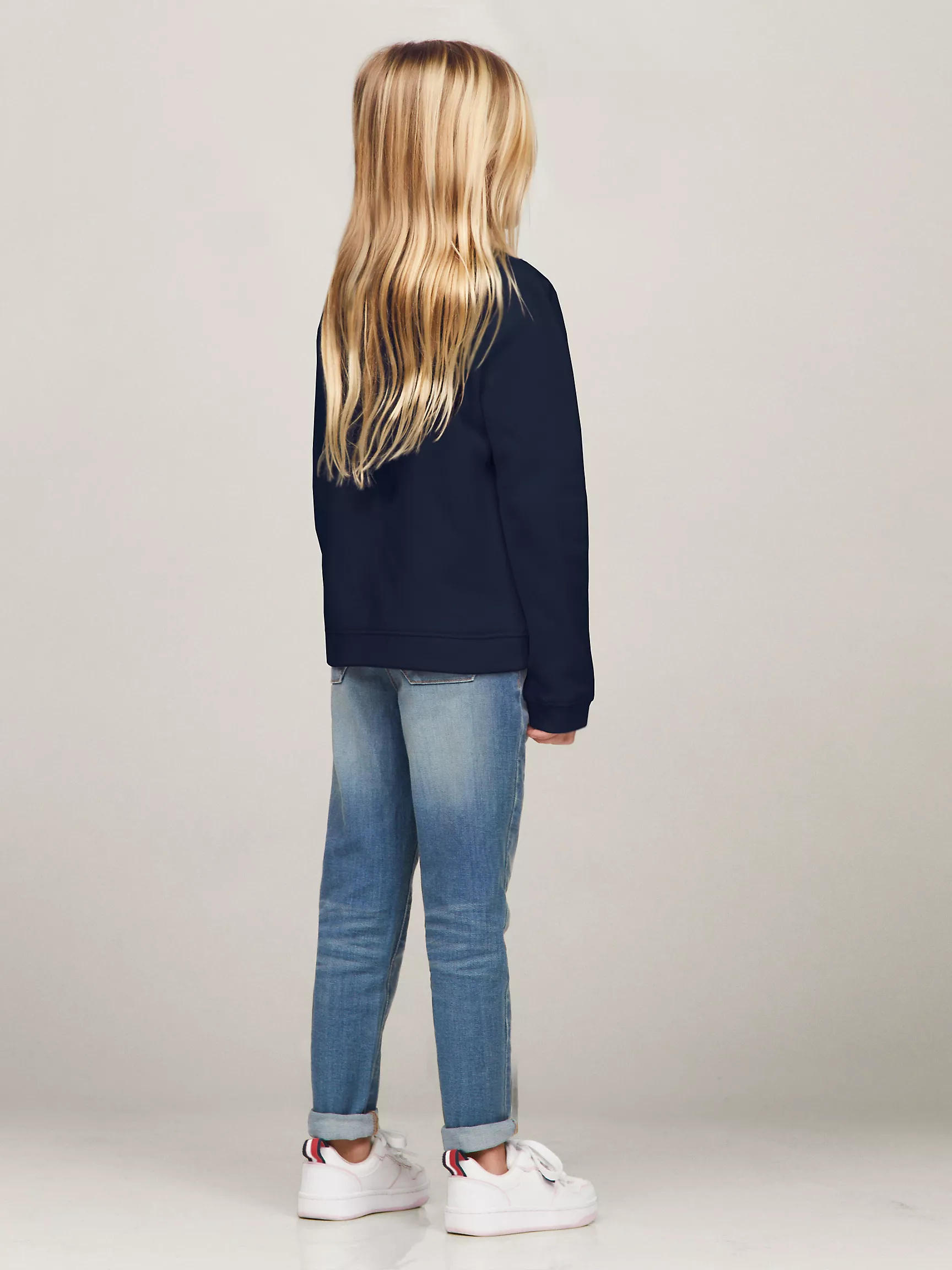 Толстовка для девочек Tommy Hilfiger, Детский свитшот с вышитым логотипом Tommy